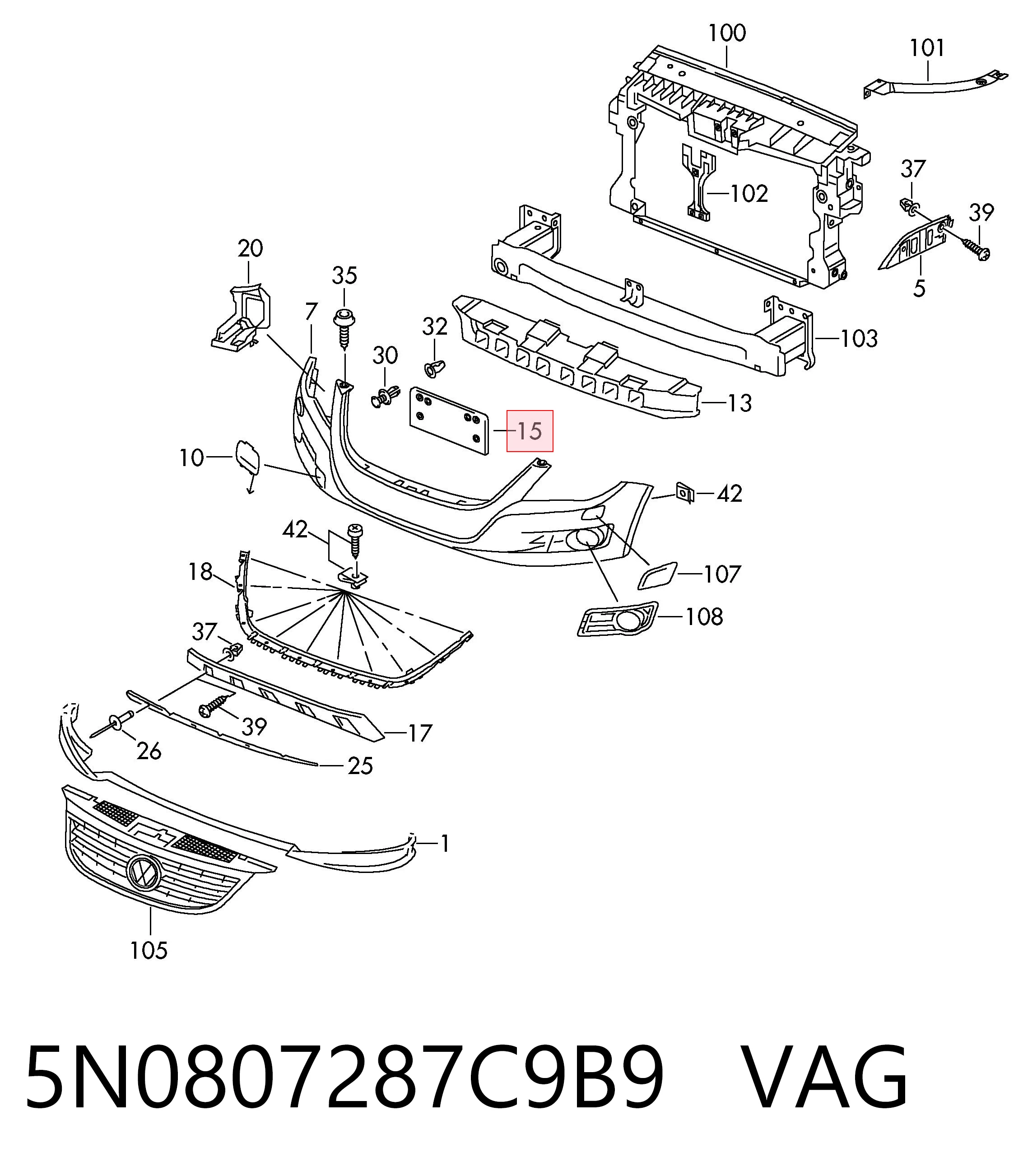 5N0807287C9B9 VAG 