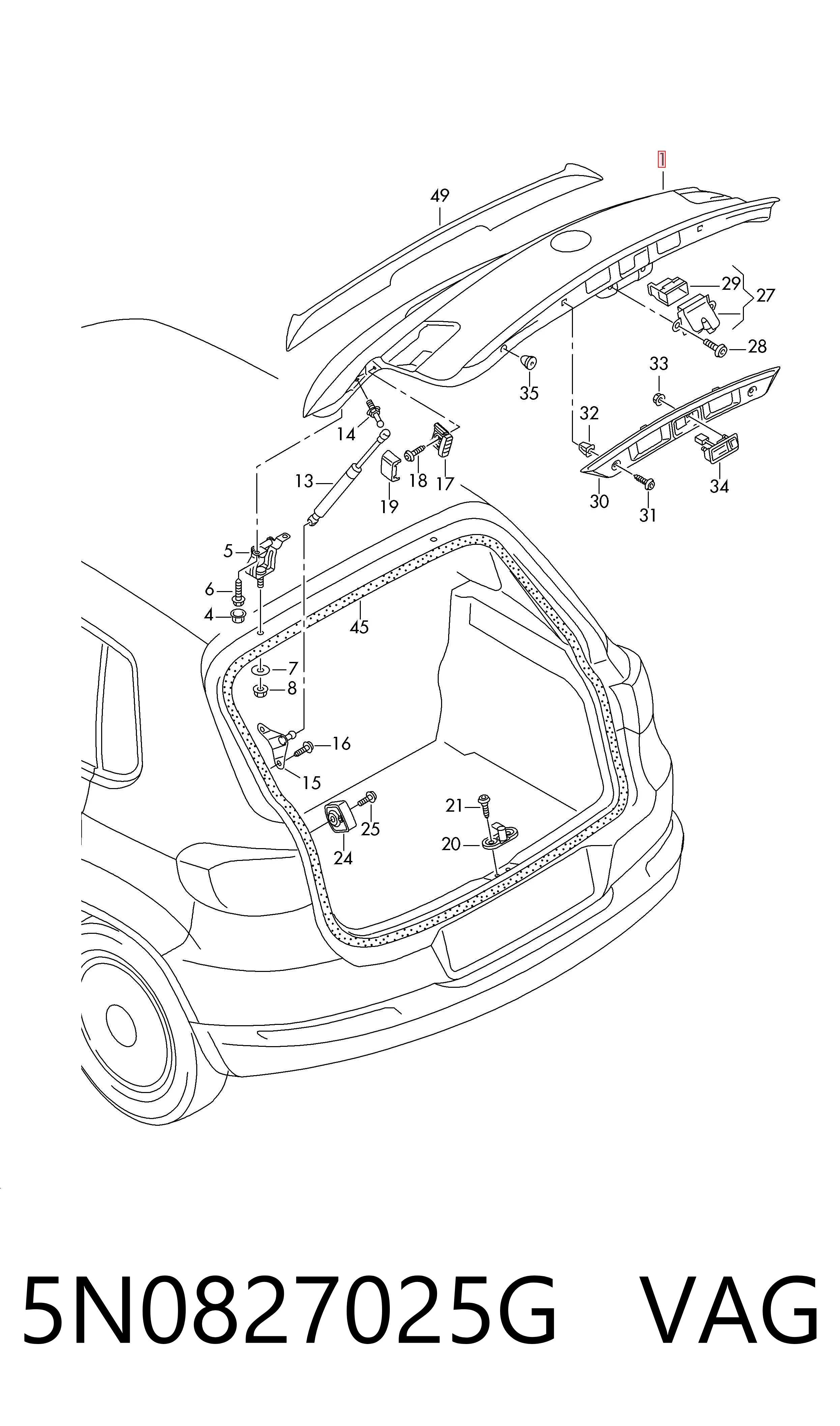 Купити Ляда Volkswagen Tiguan I 5N1, 5N2