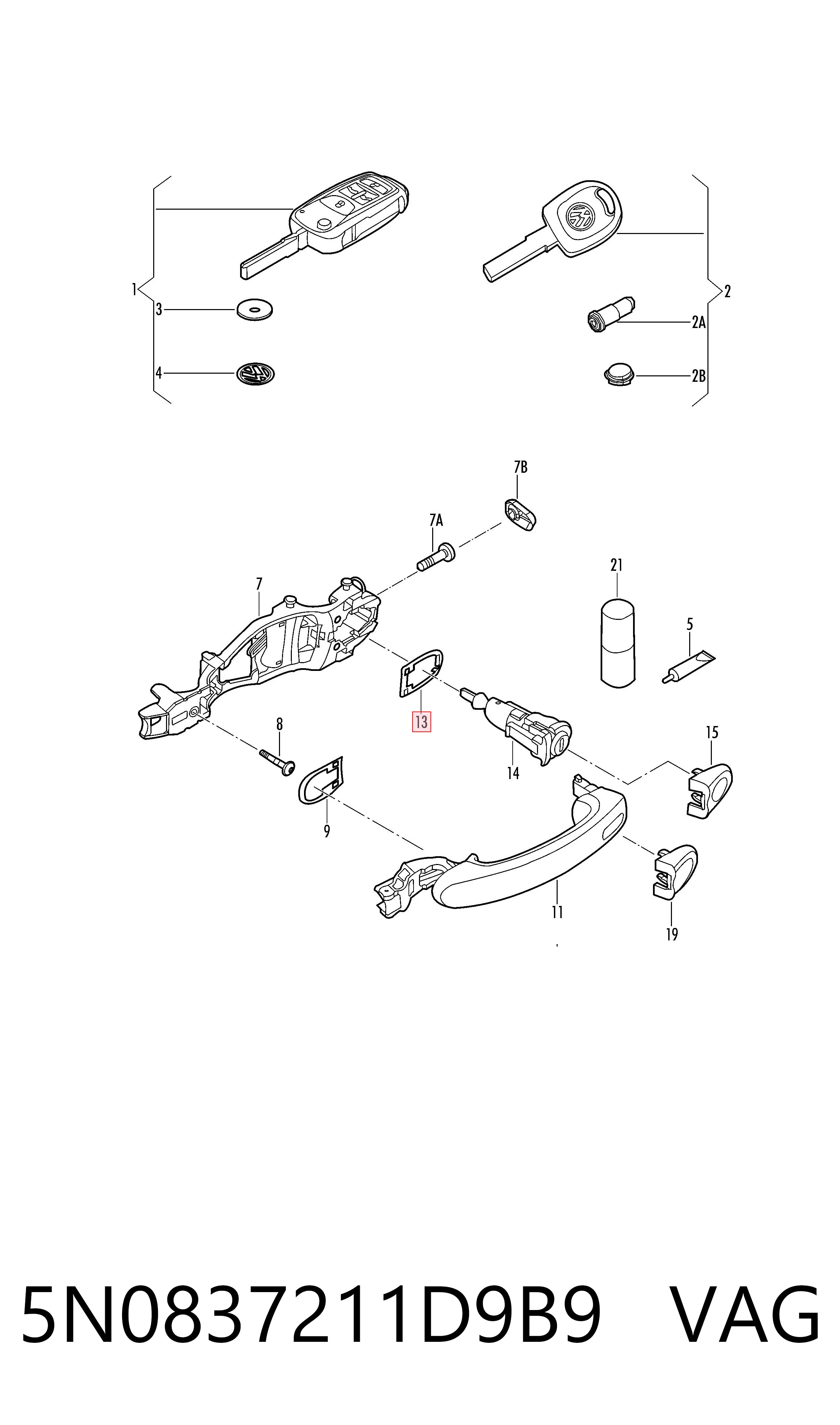  VAG 5N0837211D9B9 ціна, від 2.53 USD