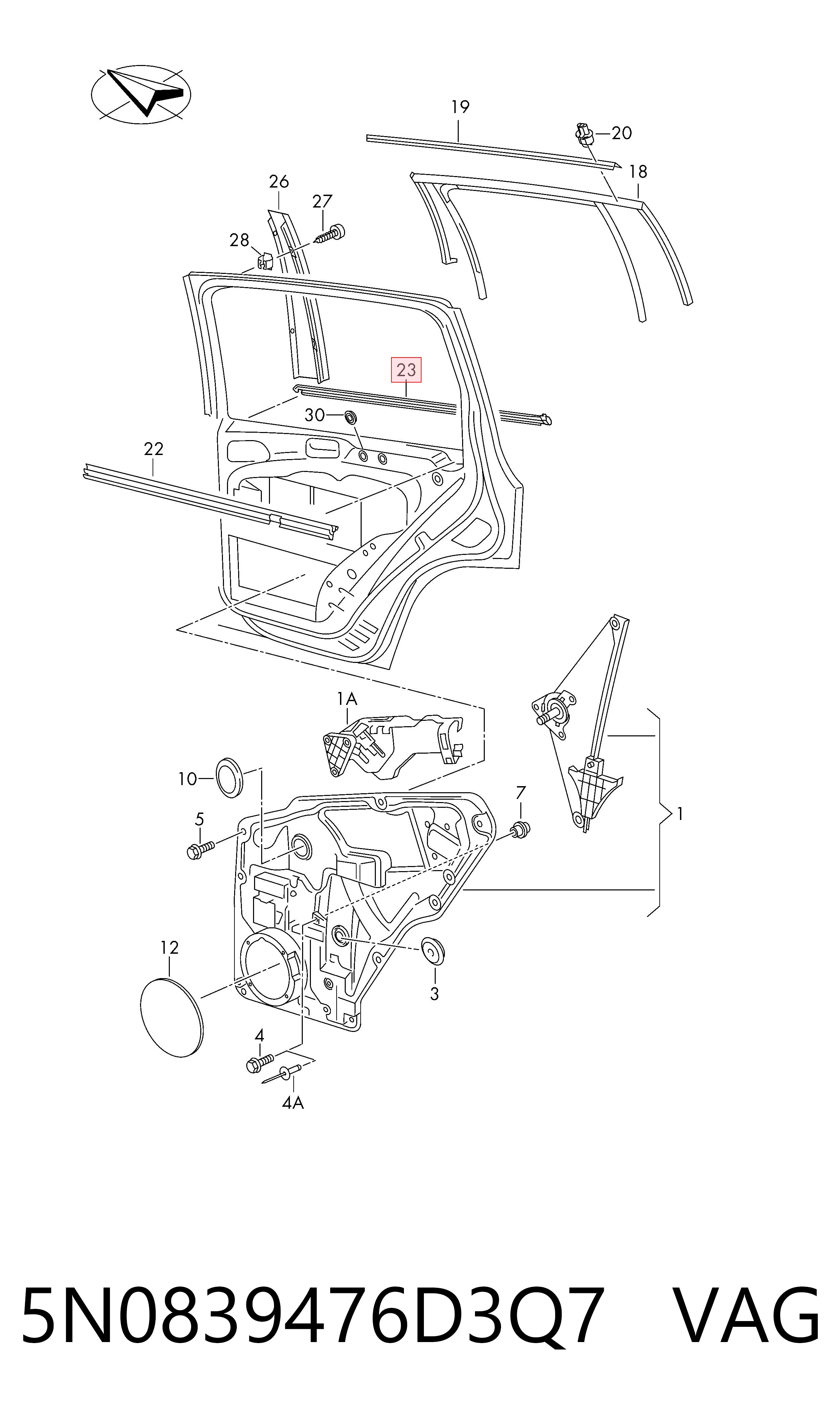  VAG 5N0839476D3Q7 ціна, від 10.68 USD