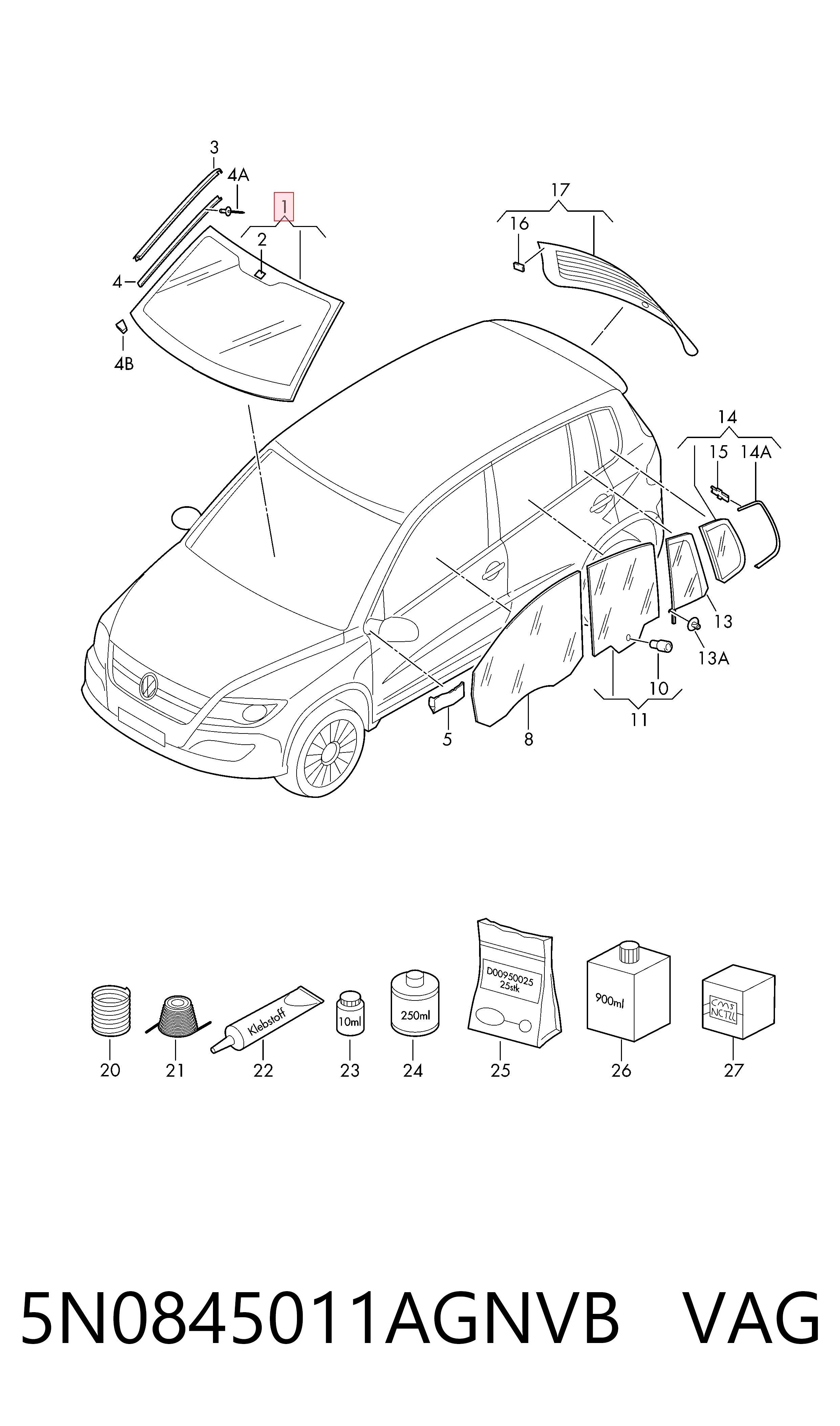 AB1241601A Pilkington Автомобільне скло