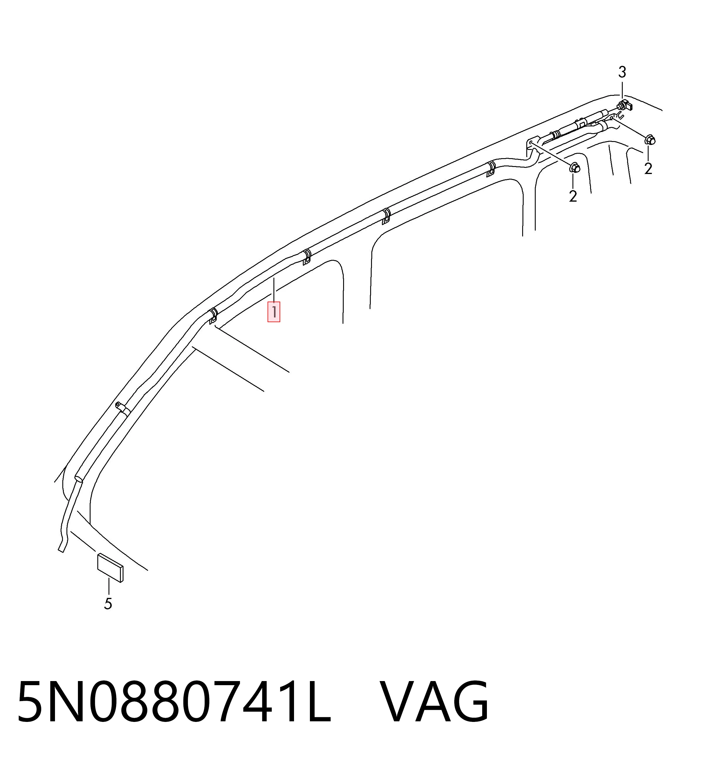 5N0880741L VAG Подушка безпеки, збоку ейрбегів