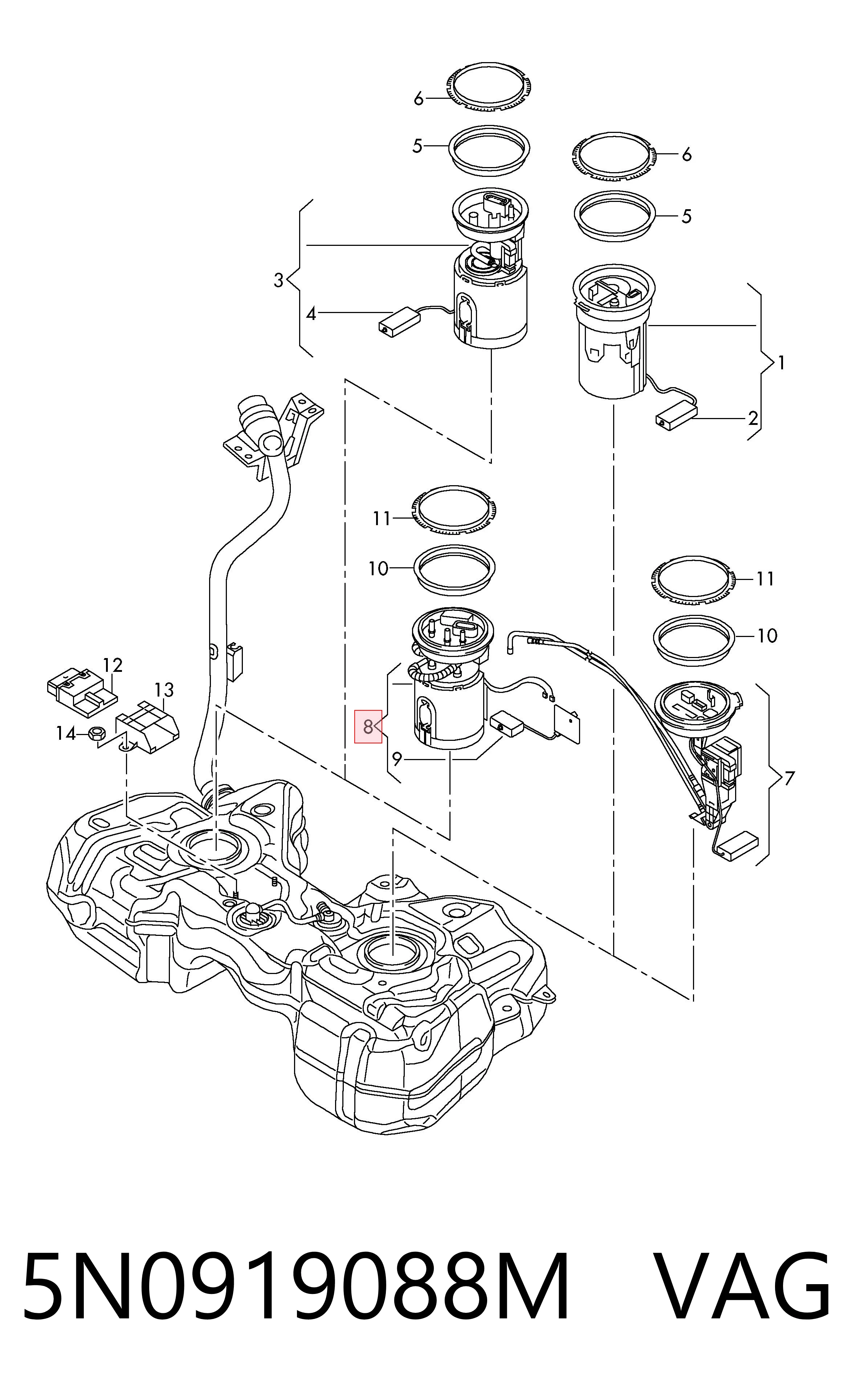 5N0919088M VAG Електробензонасос