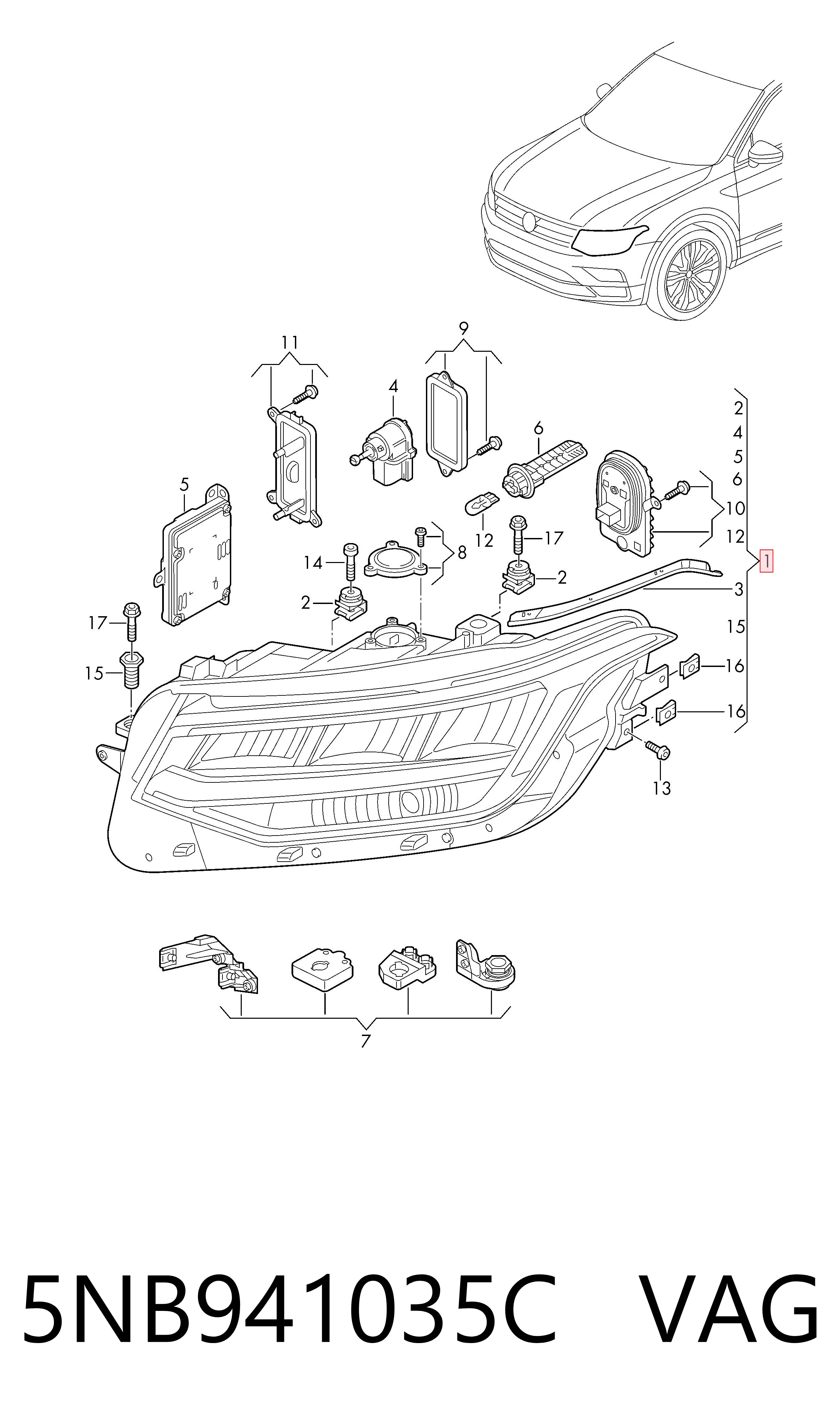 LPR922 Magneti Marelli Фара дальнього світла в зборі