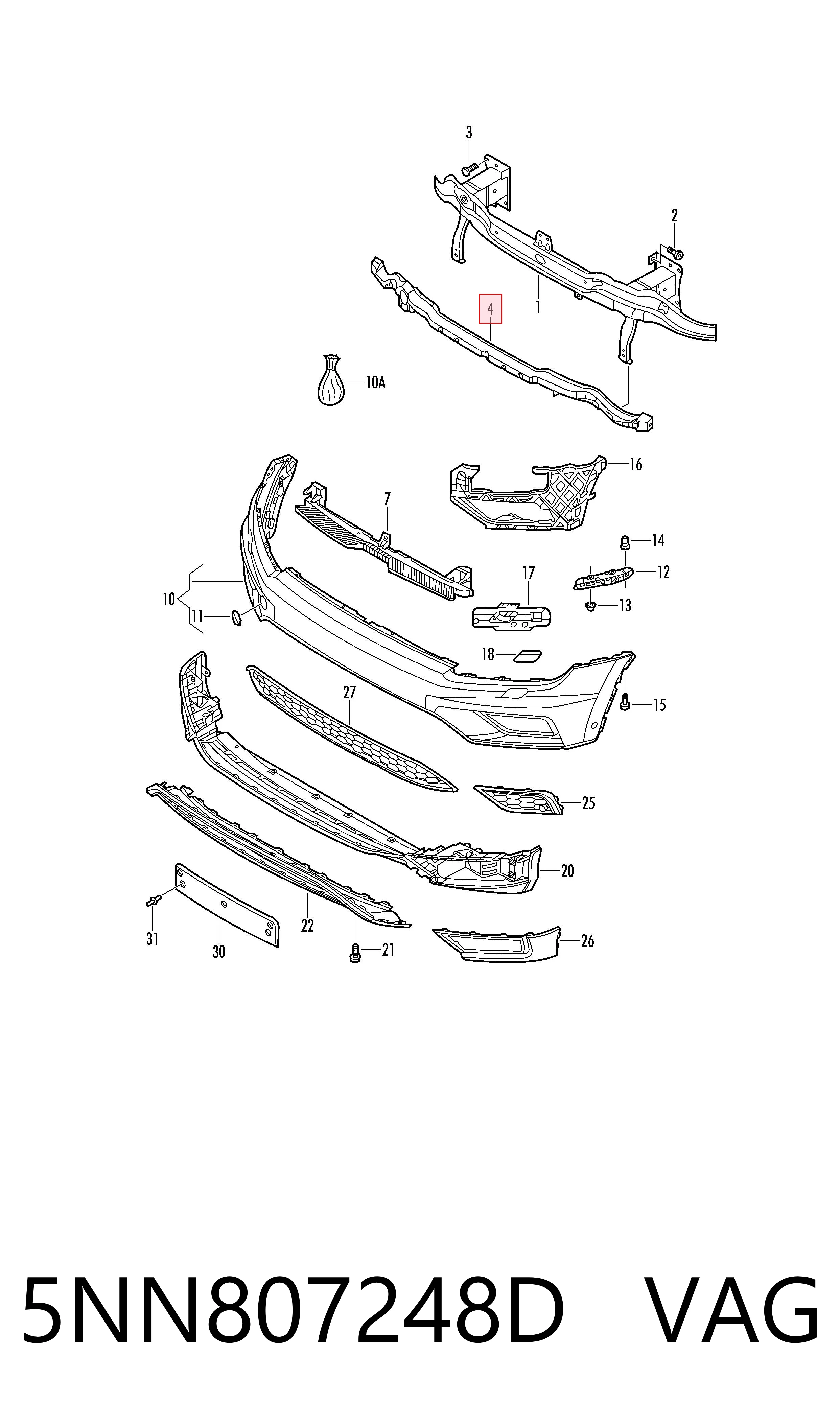 PVW04493ABS KLARKSONAS Наповнювач бампера переднього