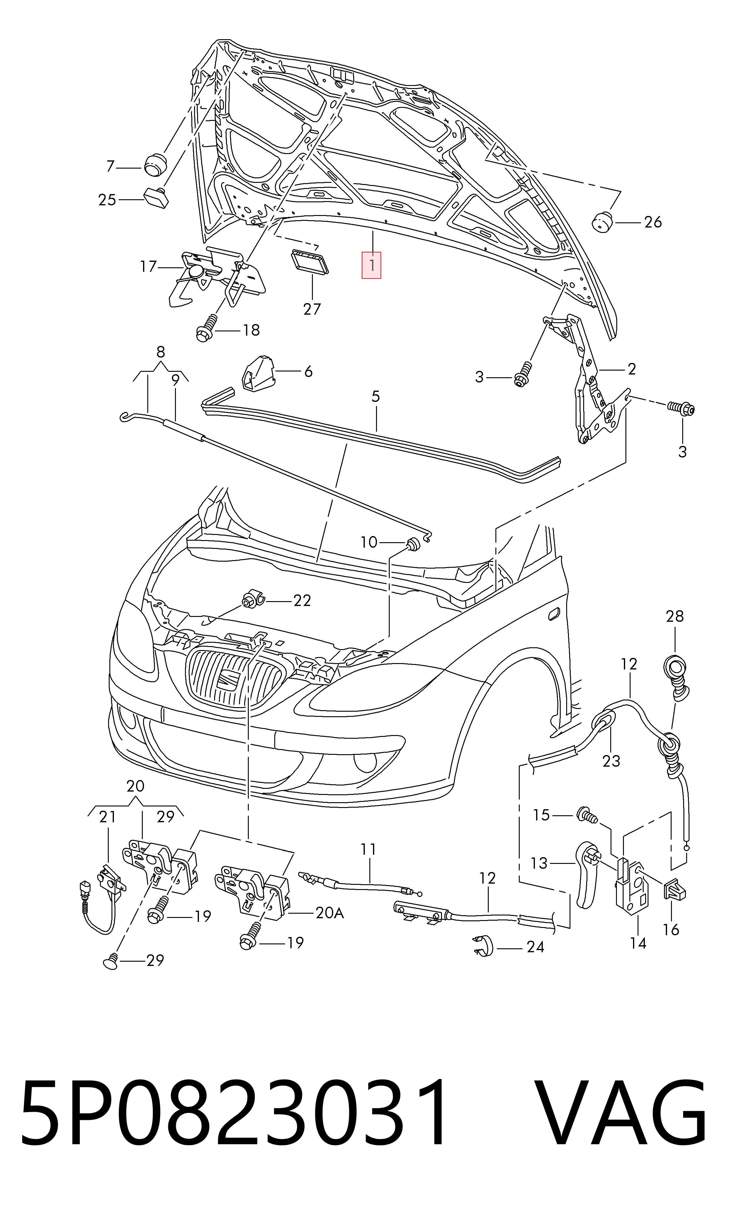  Капот Seat Altea 