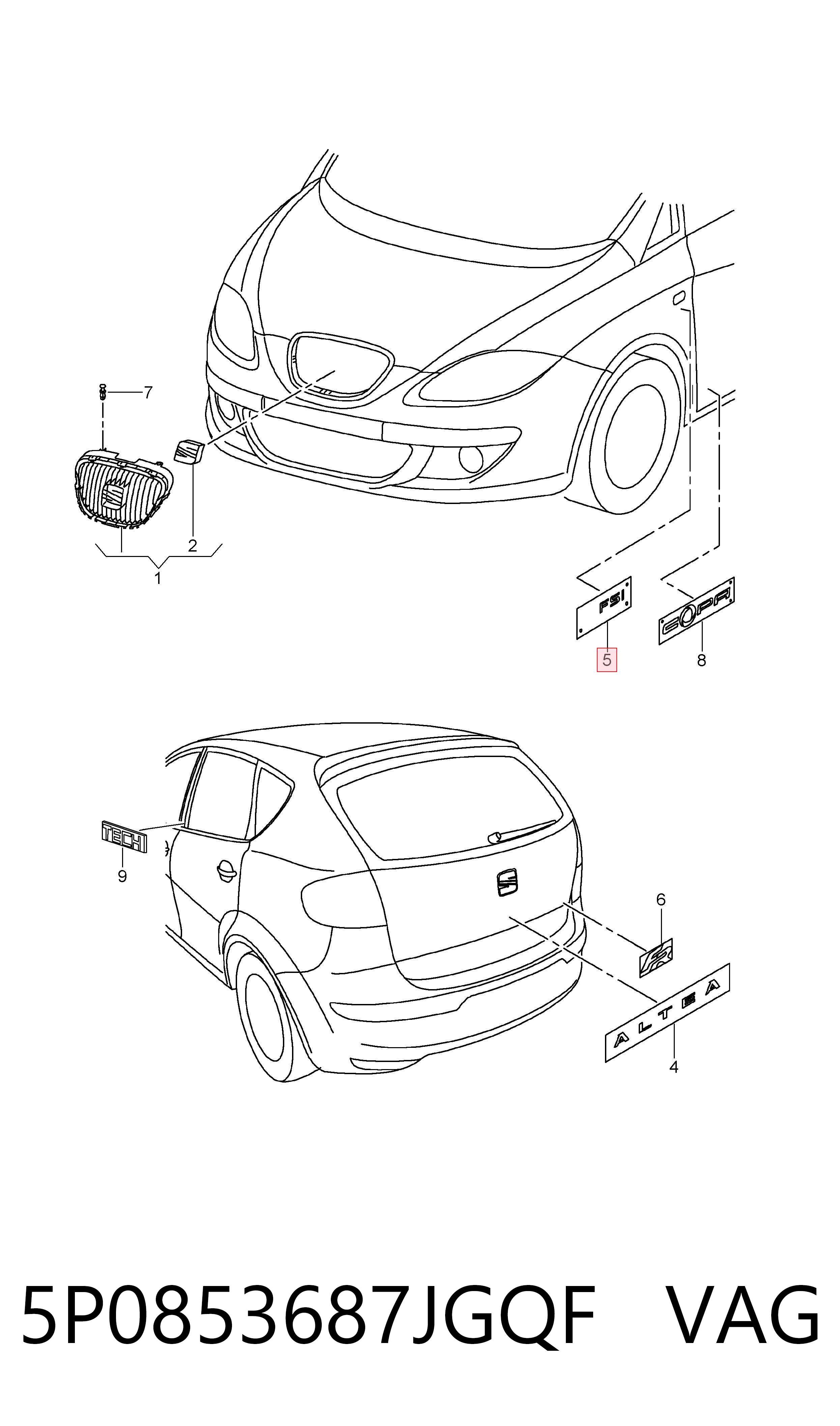 5P0853687JGQF VAG