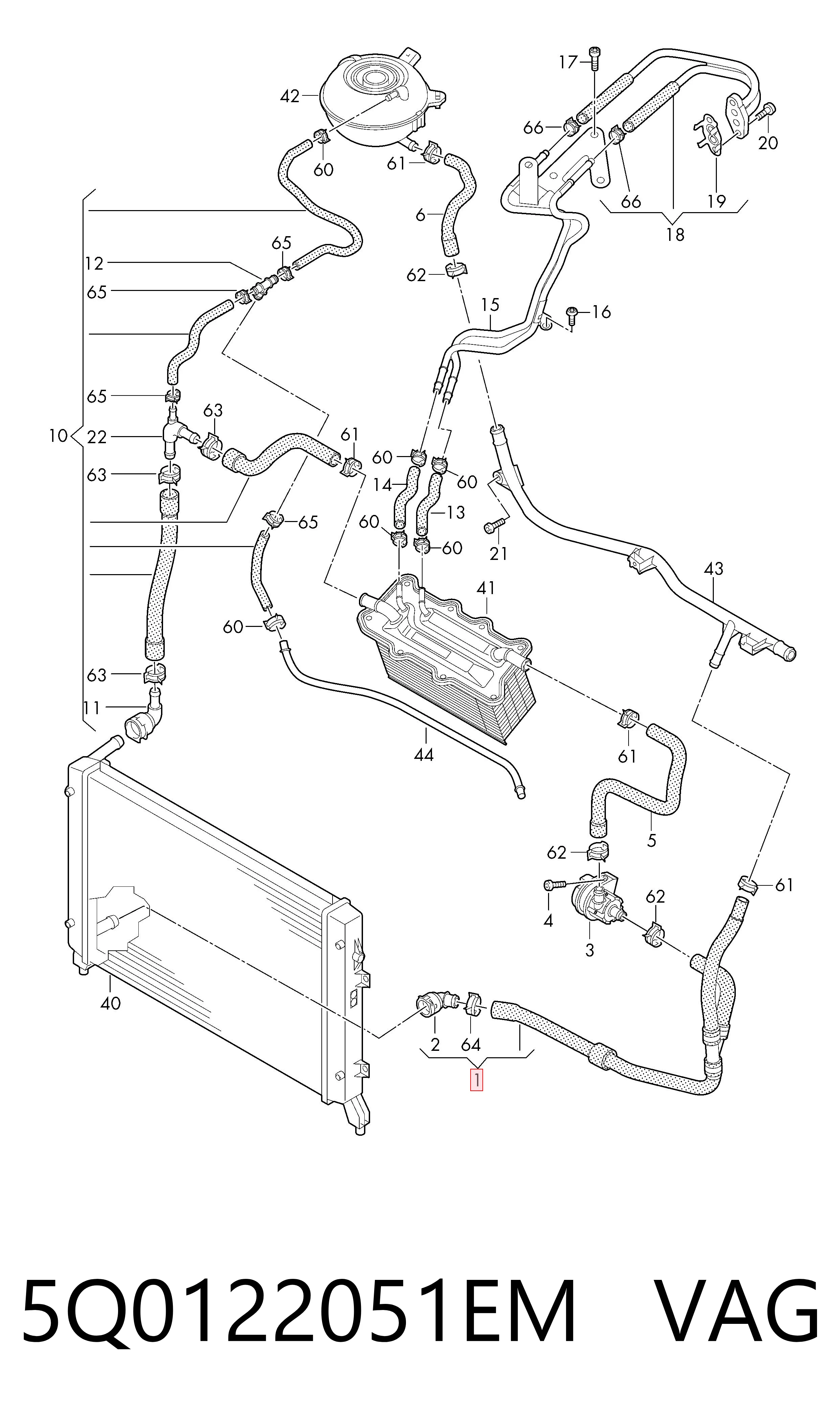  VAG 5Q0122051EM ціна, від 50.67 USD