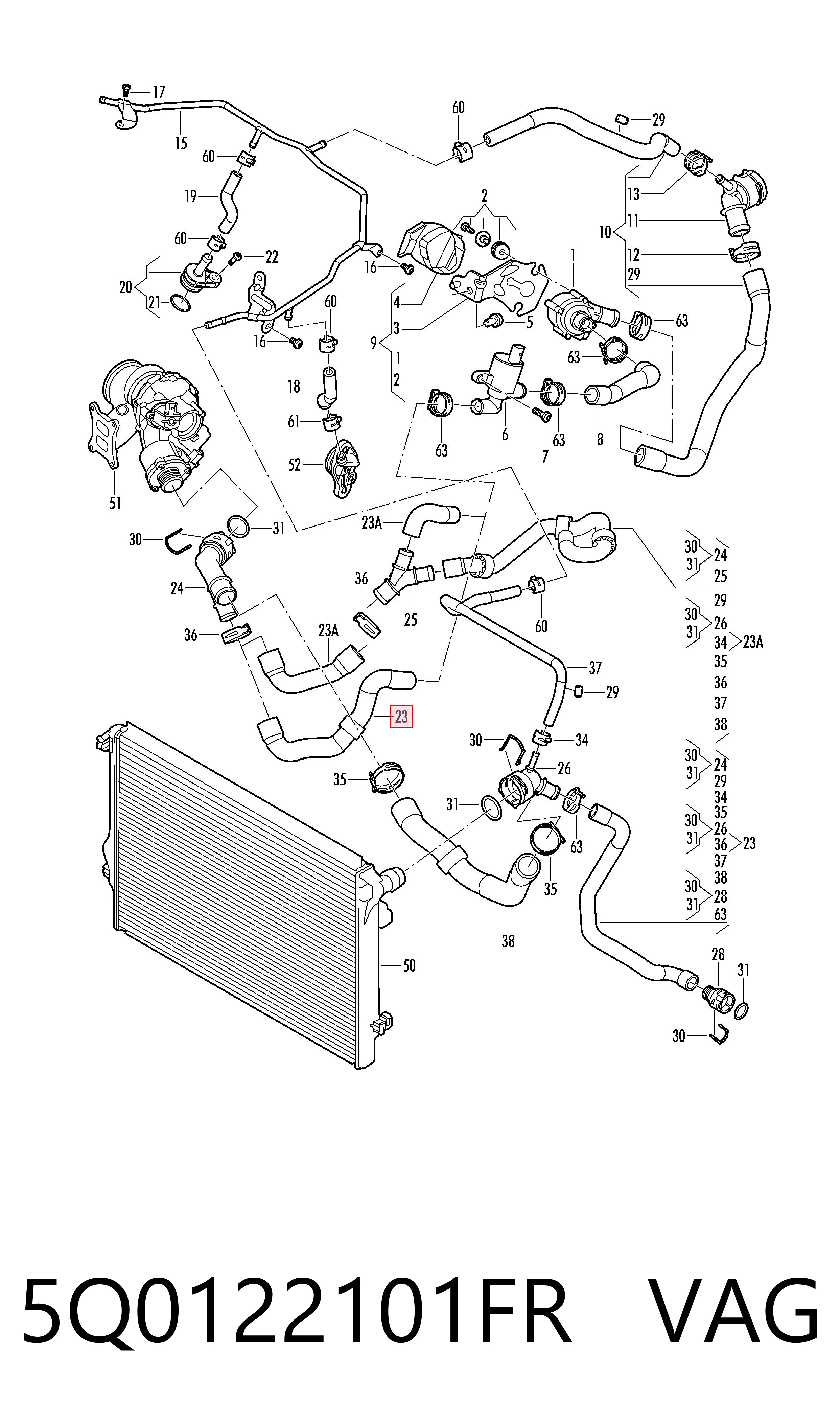  VAG 5Q0122101FR ціна, від 76.28 USD
