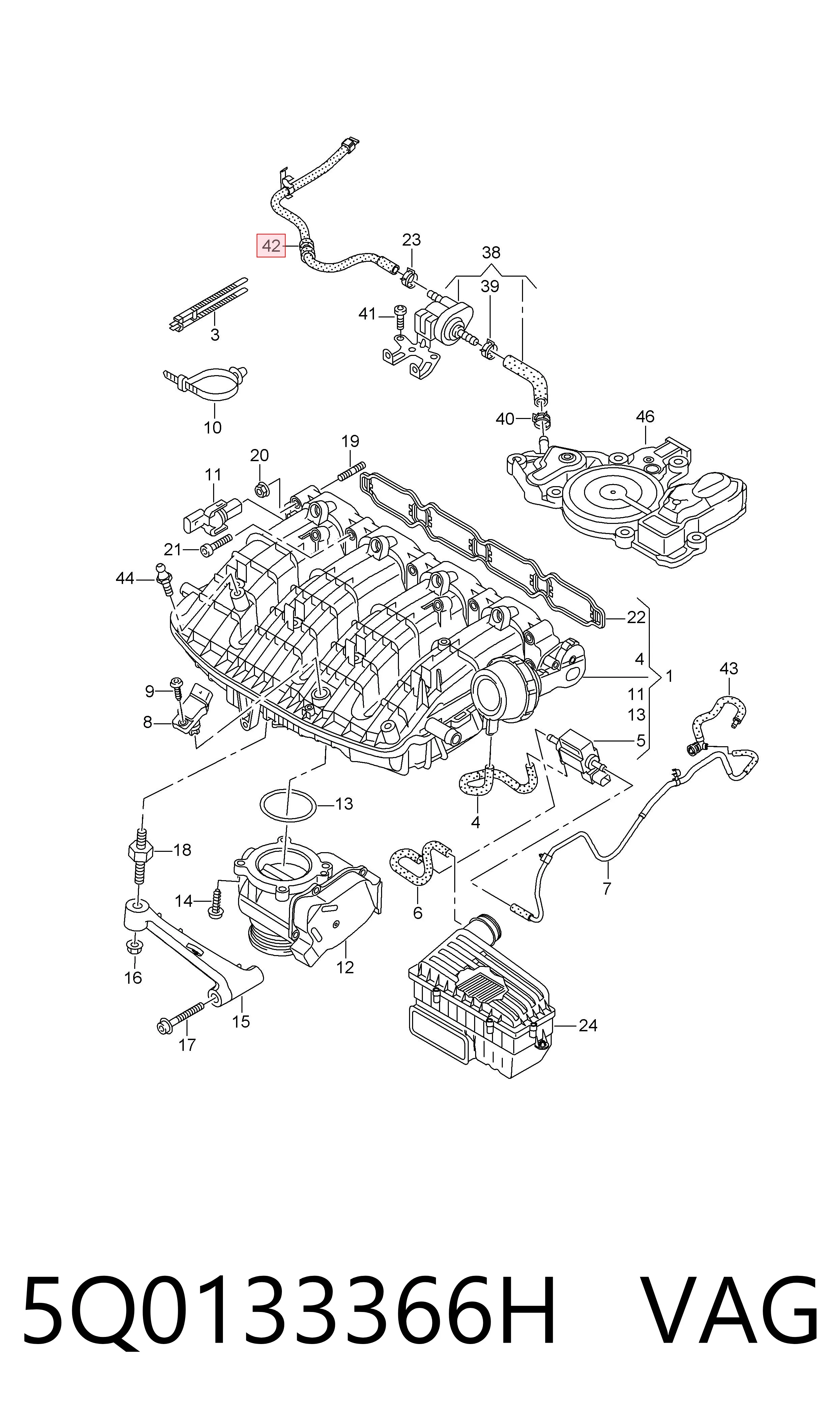  VAG 5Q0133366H ціна, від 2.53 USD