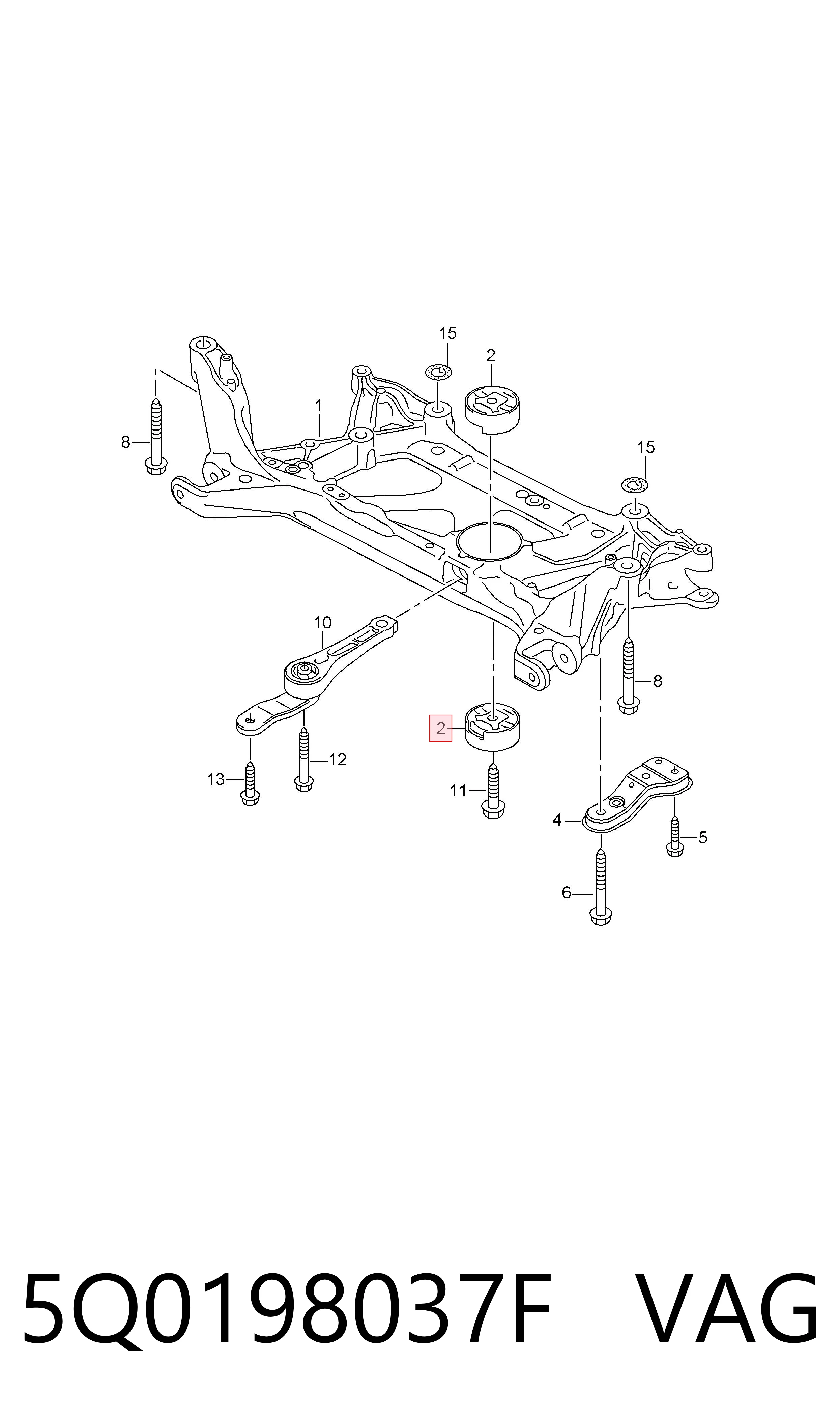 Подушка (опора) двигуна, передня Skoda Octavia IV A8 хетчбек (NX3, NN3, PV3) (2020 - 2026) ціна, від 97.60 USD