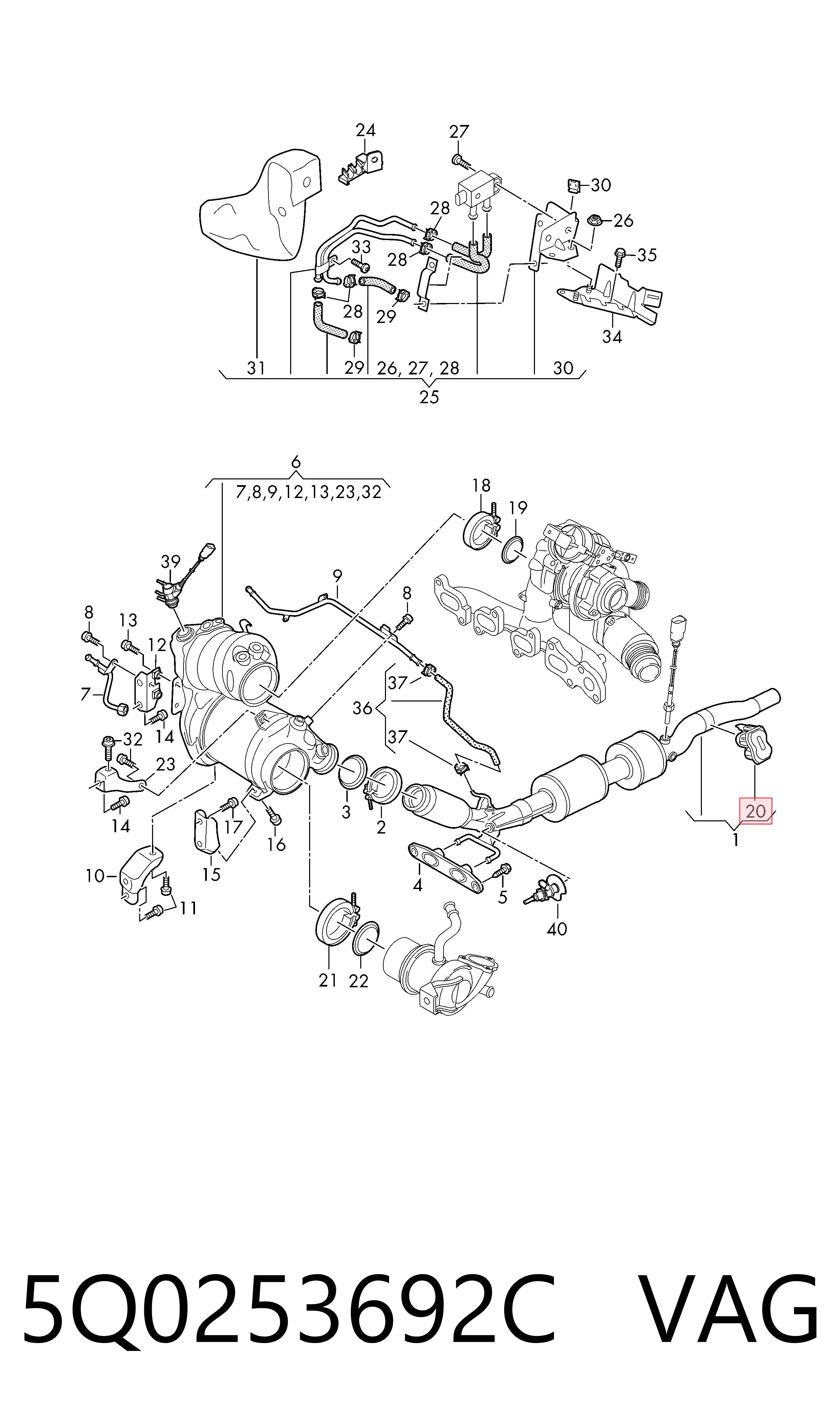  VAG 5Q0253692C ціна, від 227.47 USD