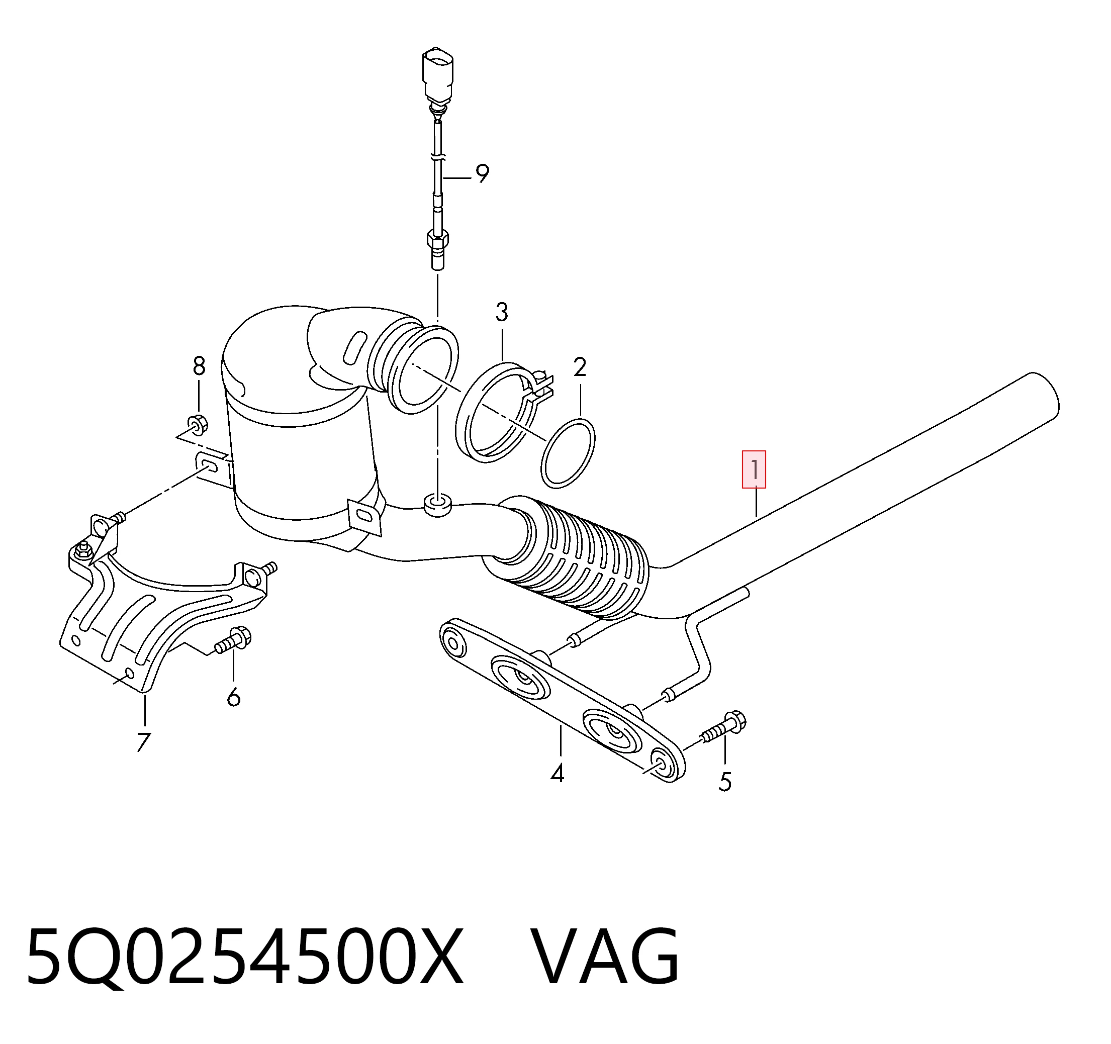 5Q0254500X VAG Каталітичний нейтралізатор відпрацьованих газів