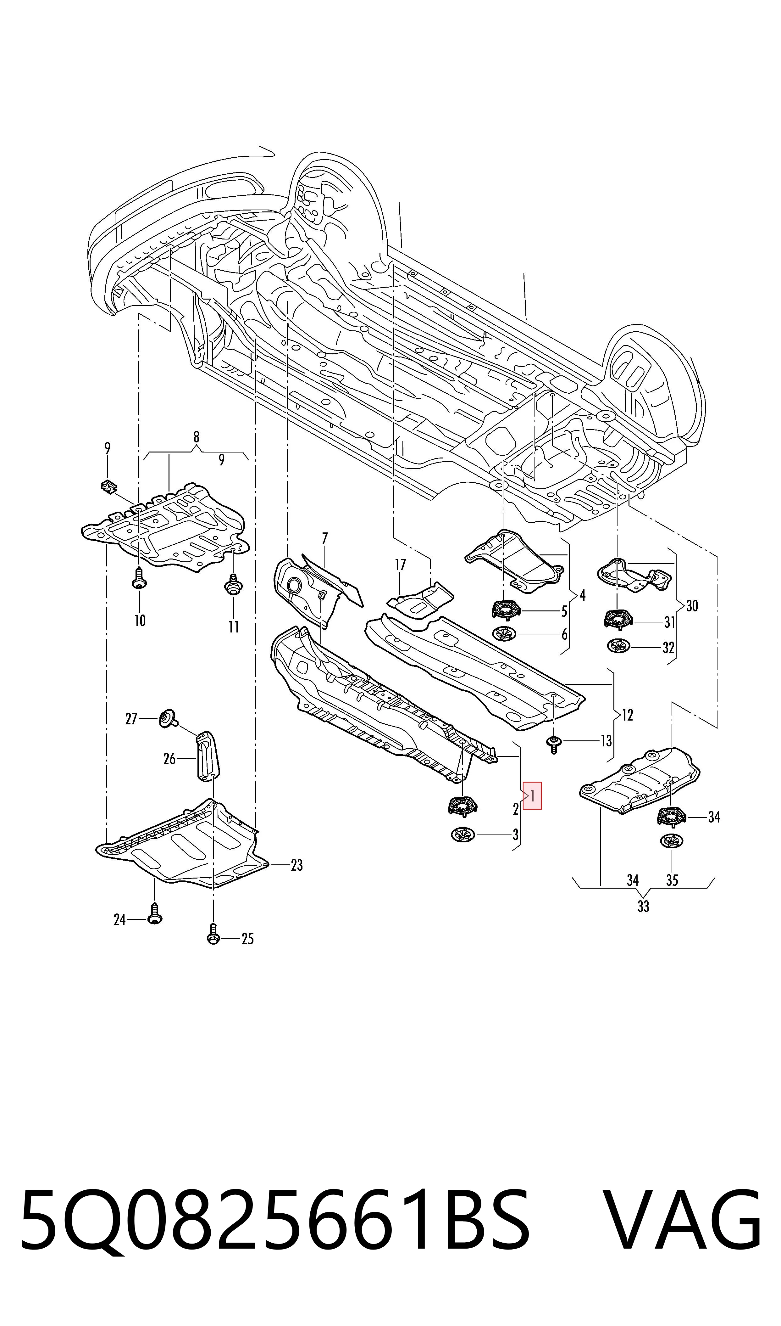  VAG 5Q0825661BS ціна, від 25.41 USD