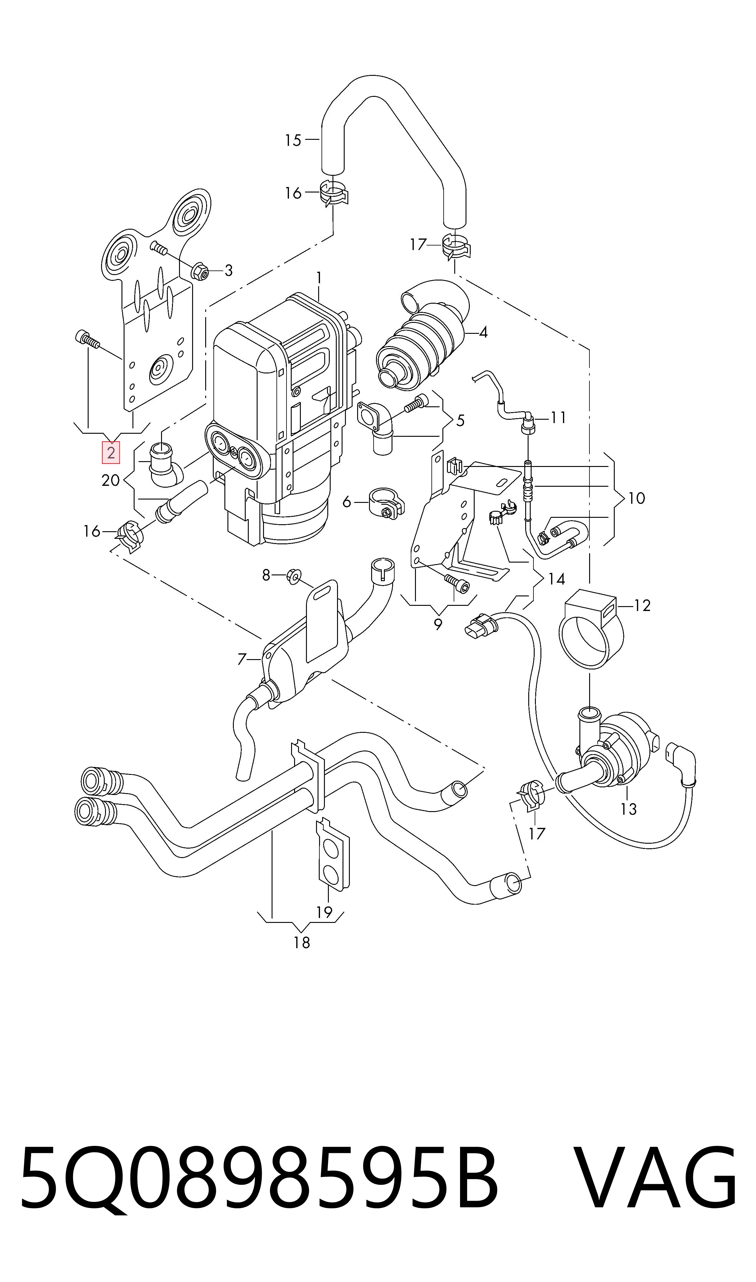  VAG 5Q0898595B ціна, від 41.72 USD