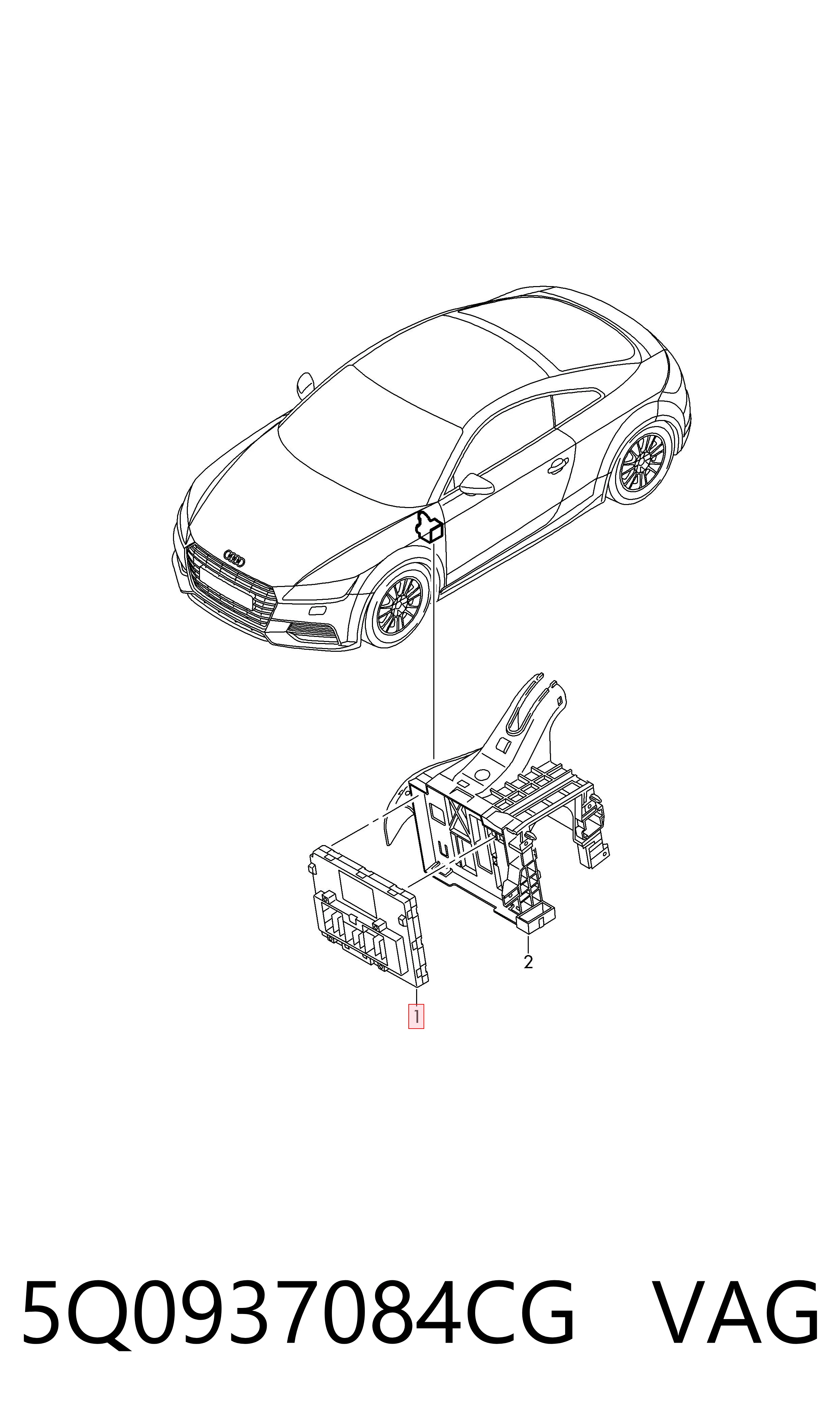 Модуль керування (ЕБУ) бортової мережі 5Q0937084CG VAG
