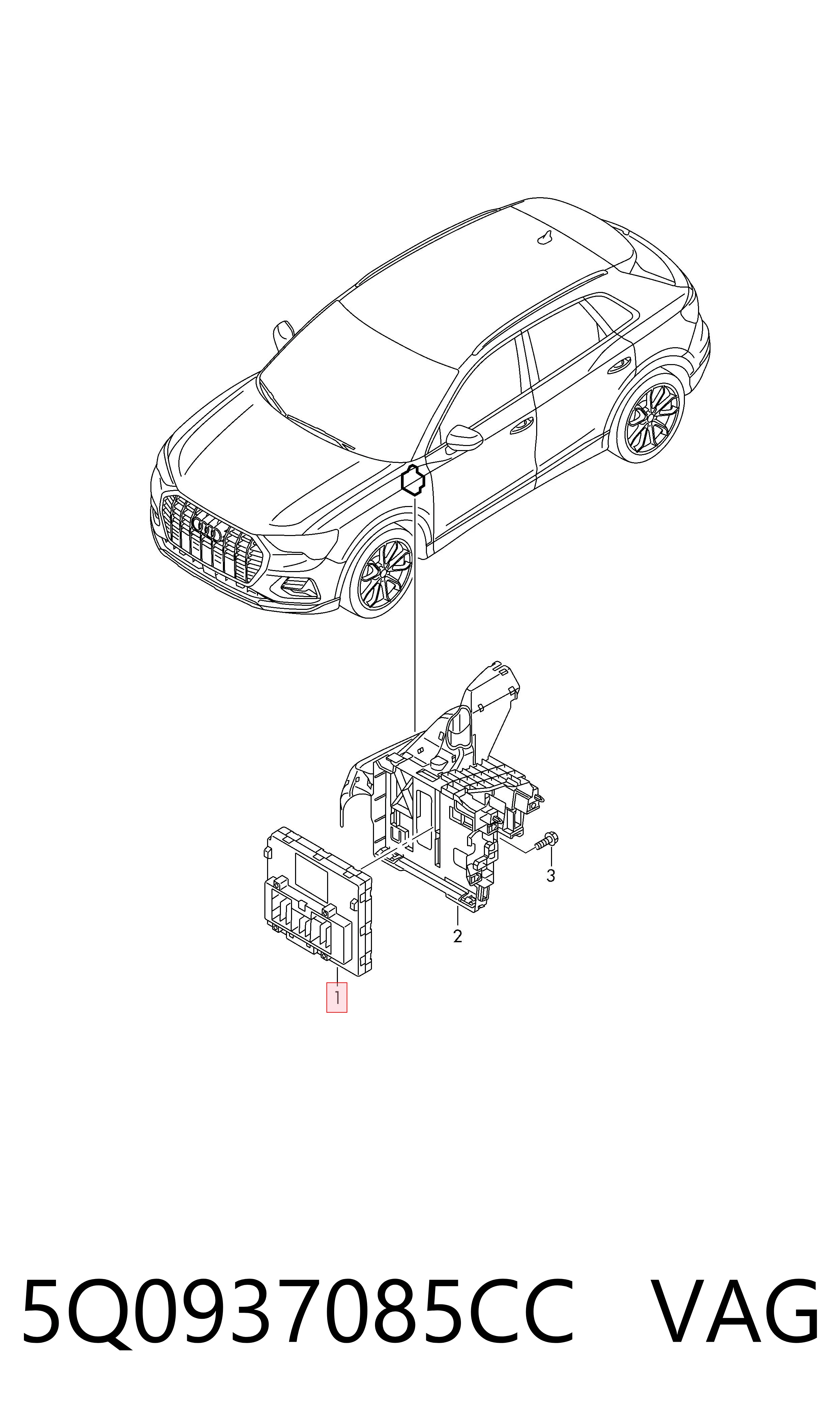 Блок комфорту VAG 5Q0937085CC ціна, від 190.04 USD