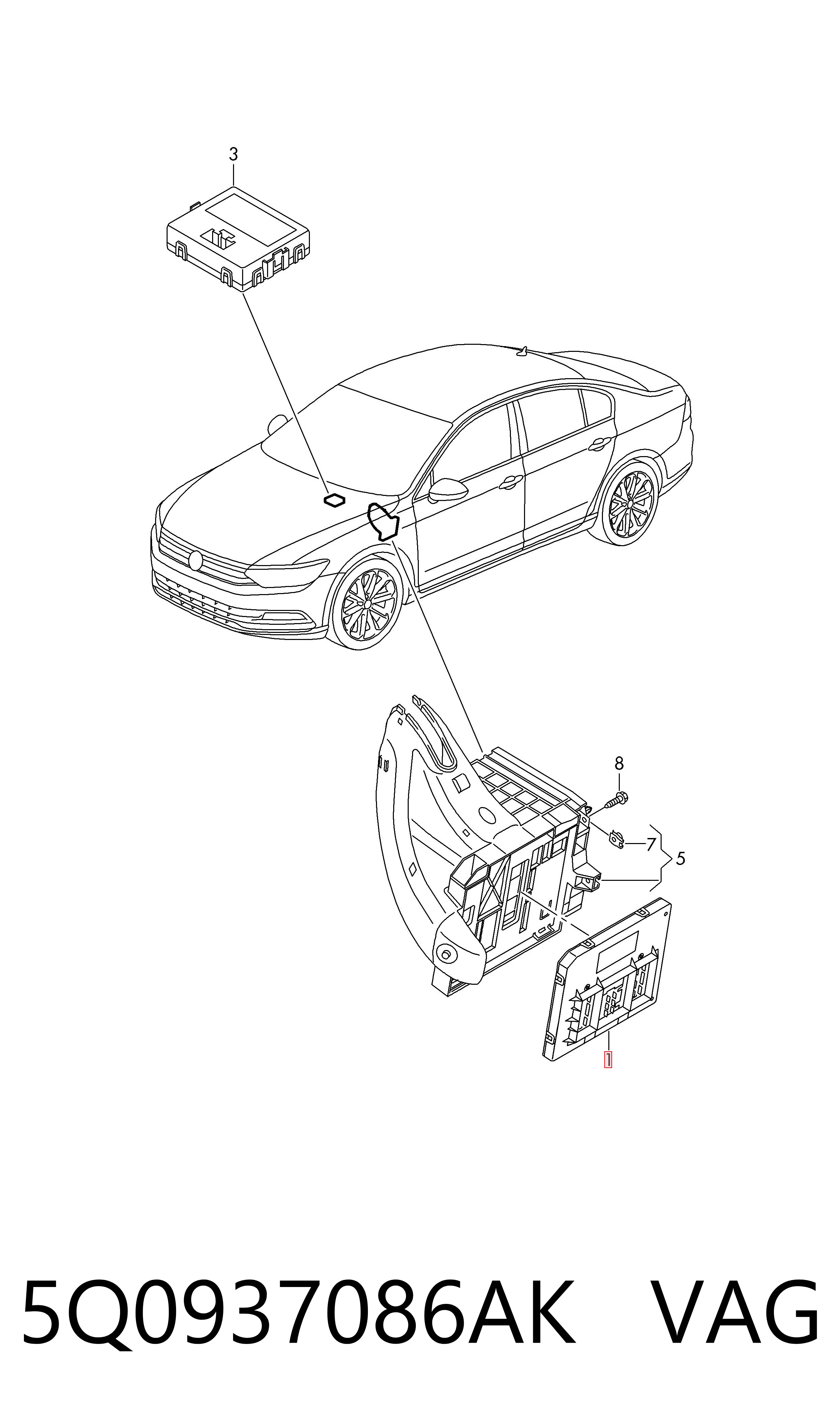 Блок комфорту на Skoda Octavia III A7 5E5, 5E6