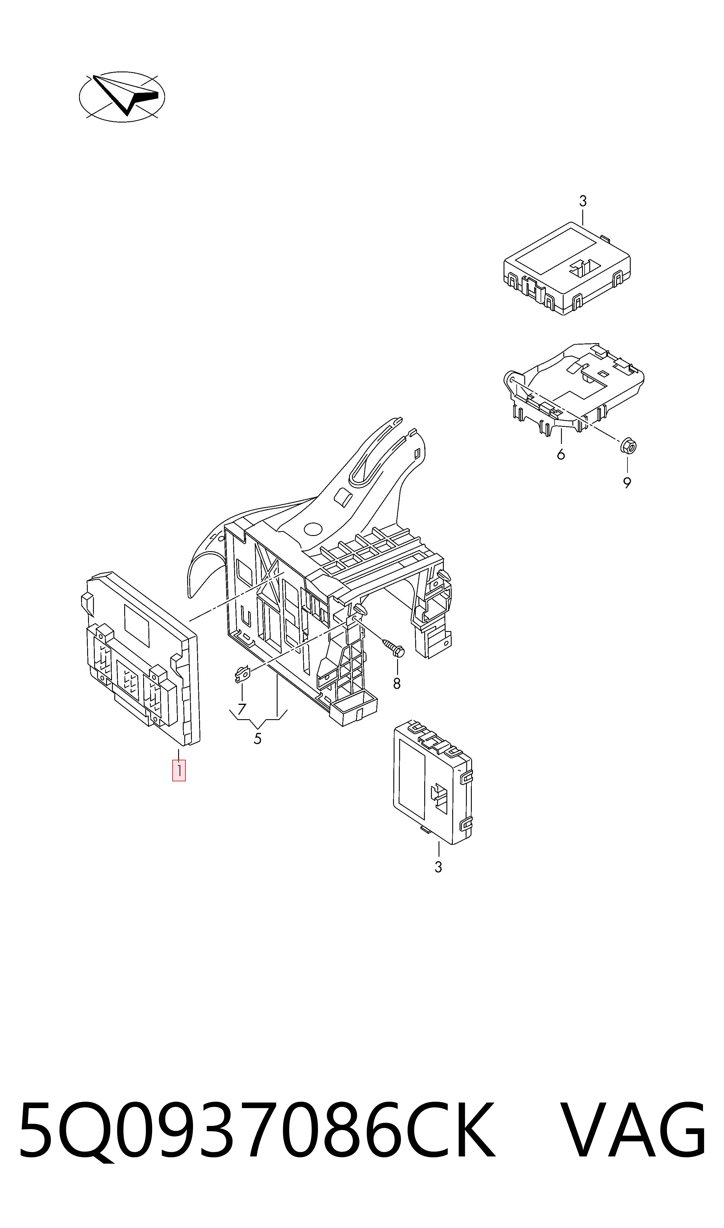  VAG 5Q0937086CK ціна, від 406.32 USD