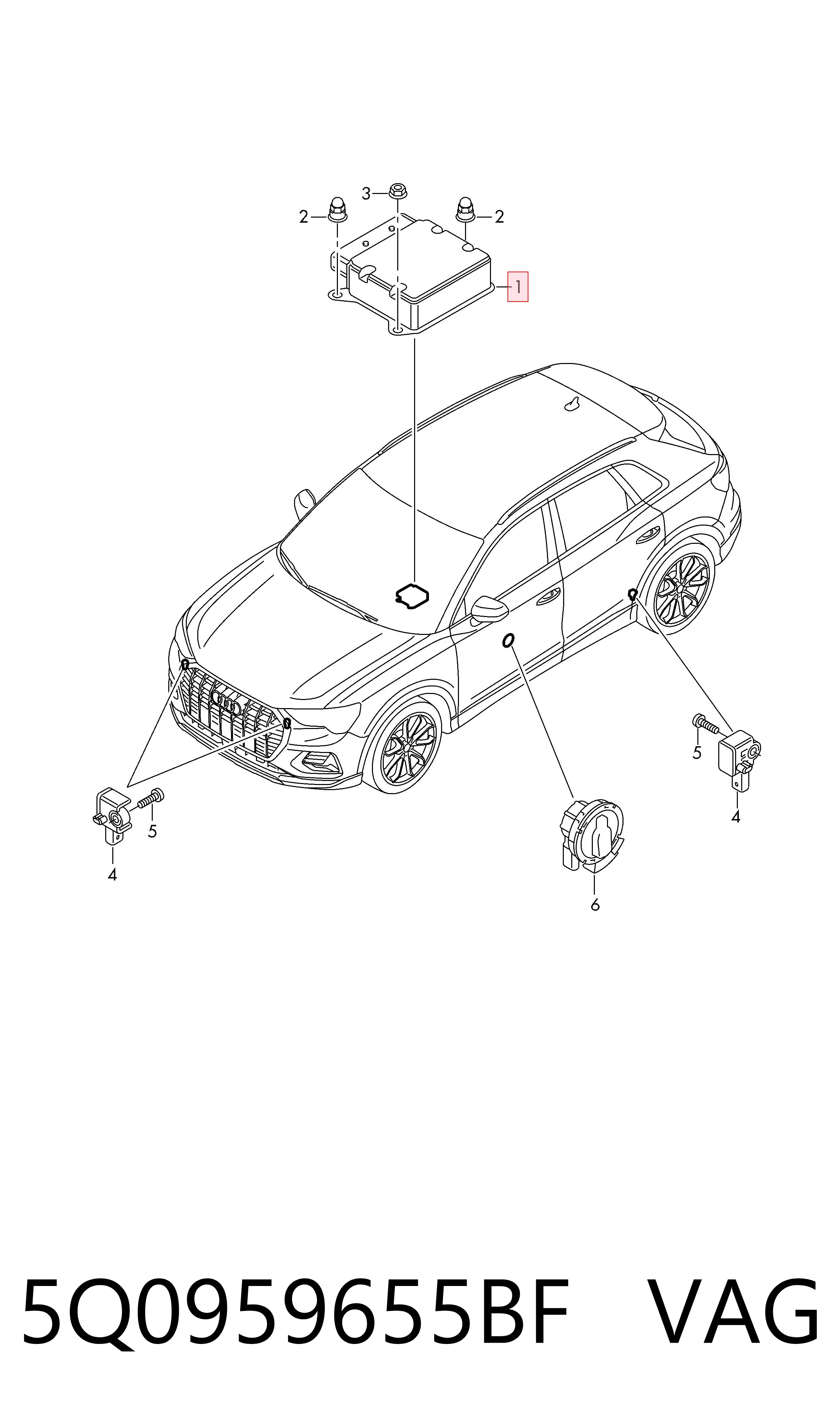  VAG 5Q0959655BF ціна, від 126.69 USD