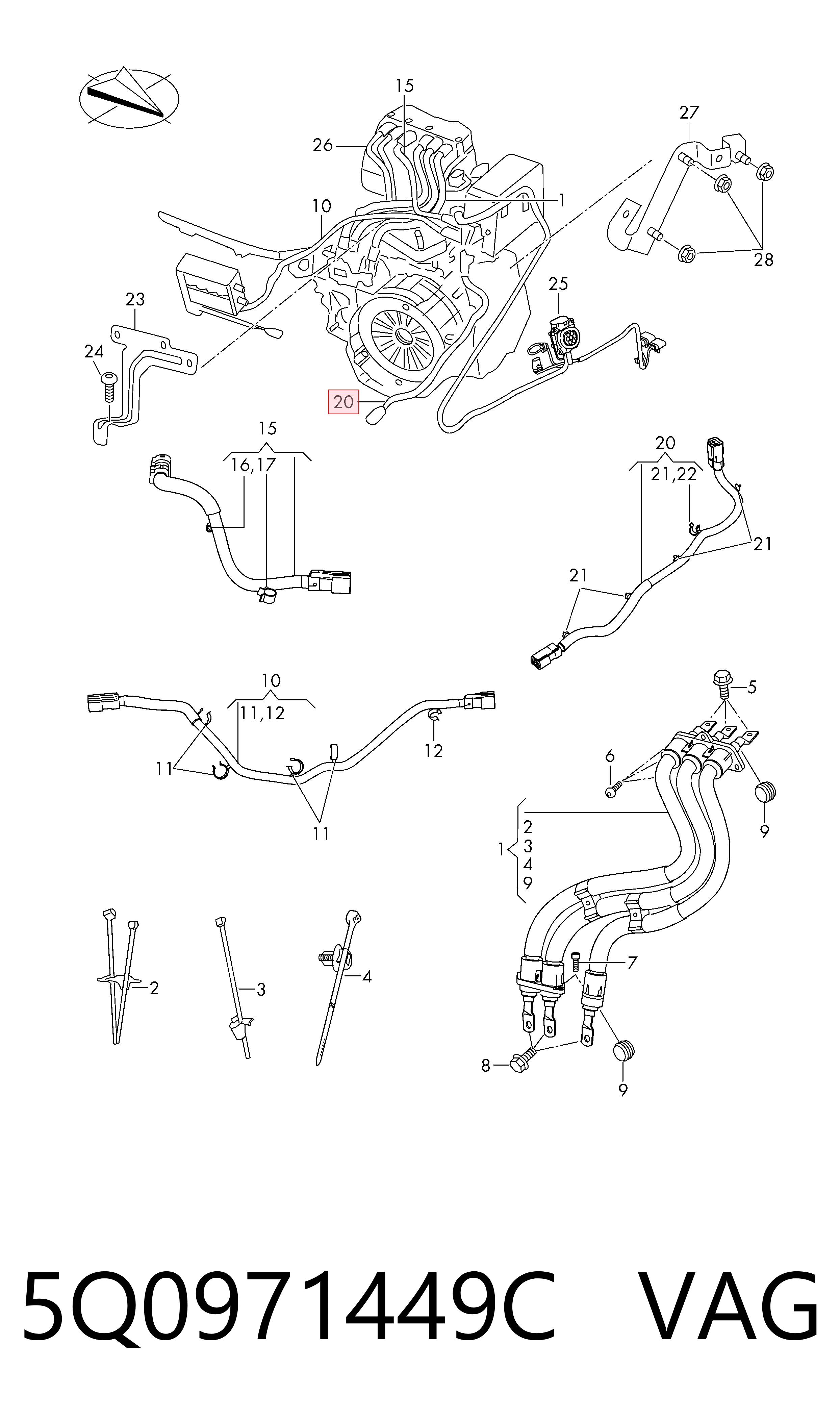  VAG 5Q0971449C ціна, від 101.10 USD