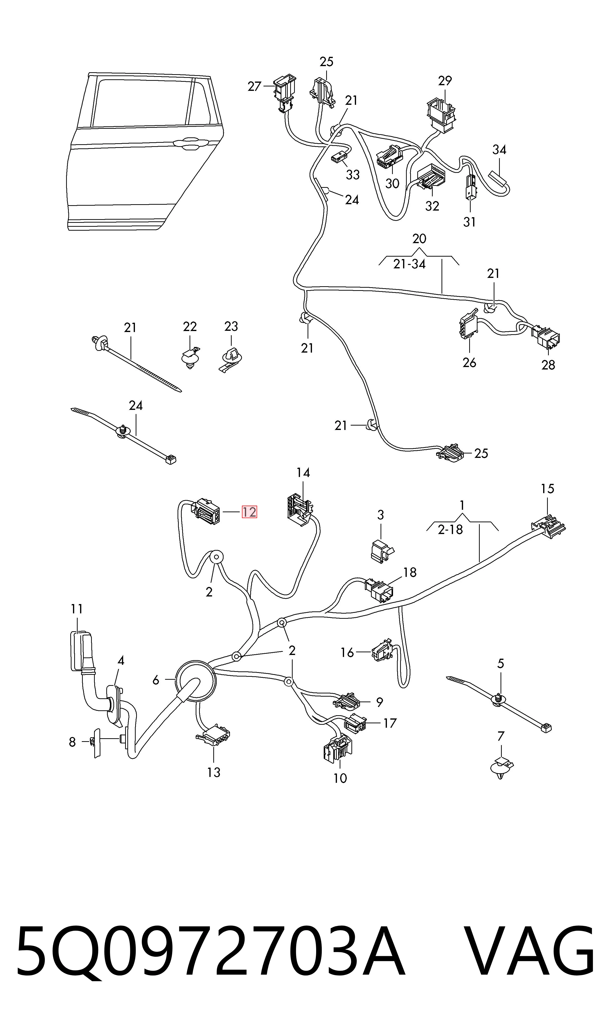  VAG 5Q0972703A ціна, від 3.24 USD
