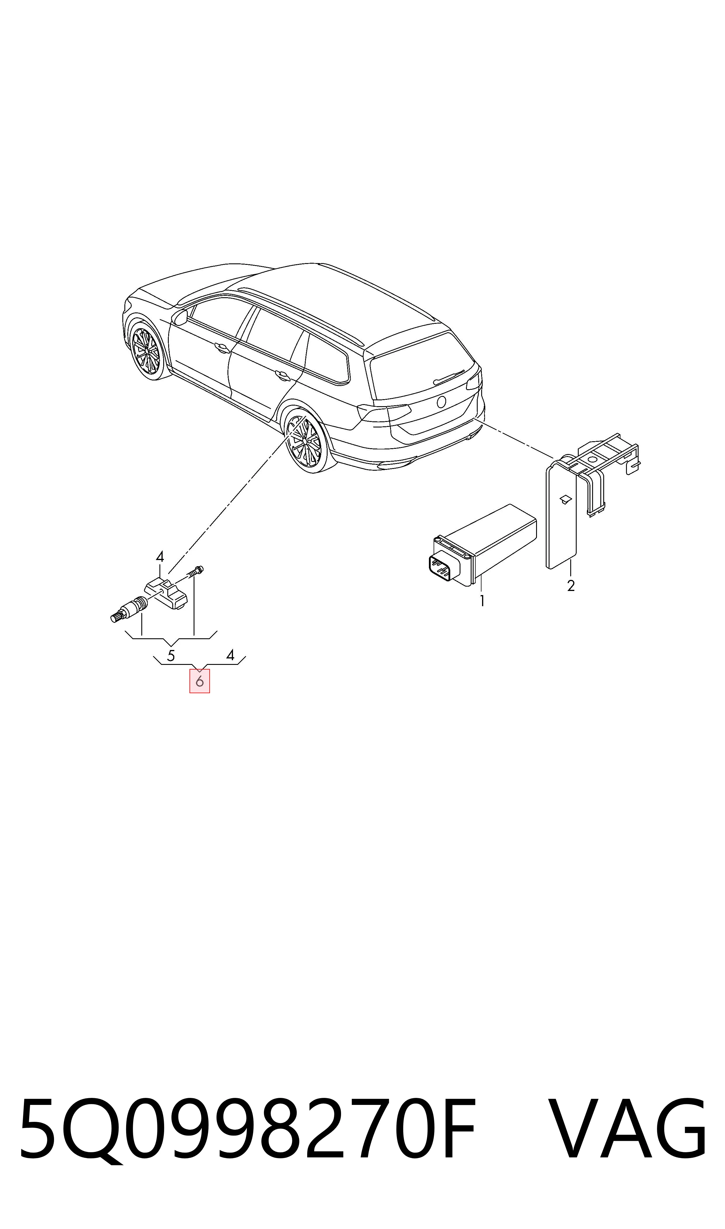 Купити Датчик тиску в шинах Audi A4 B6 8E2