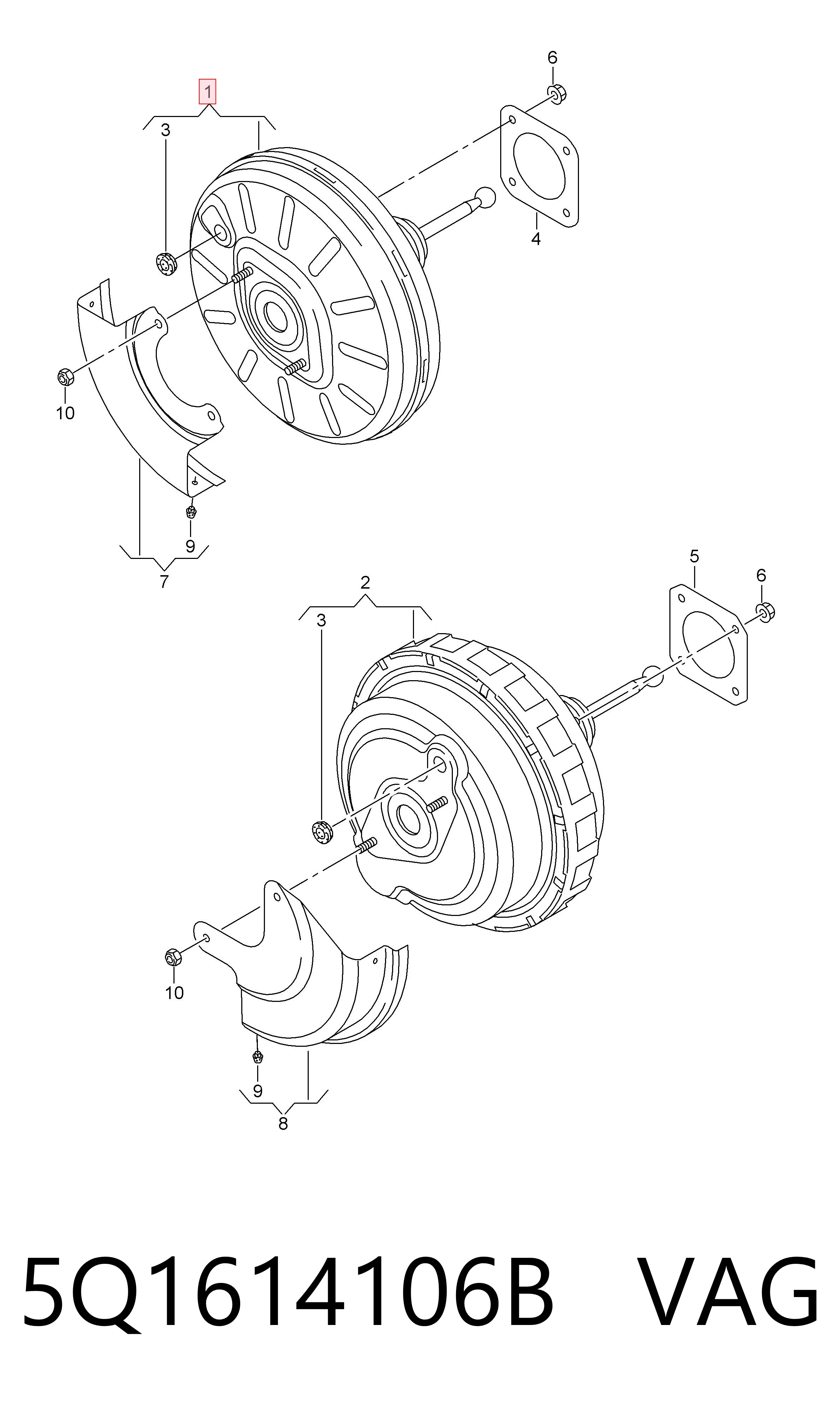 Купити Підсилювач гальм Volkswagen Passat B8 3G2, CB2