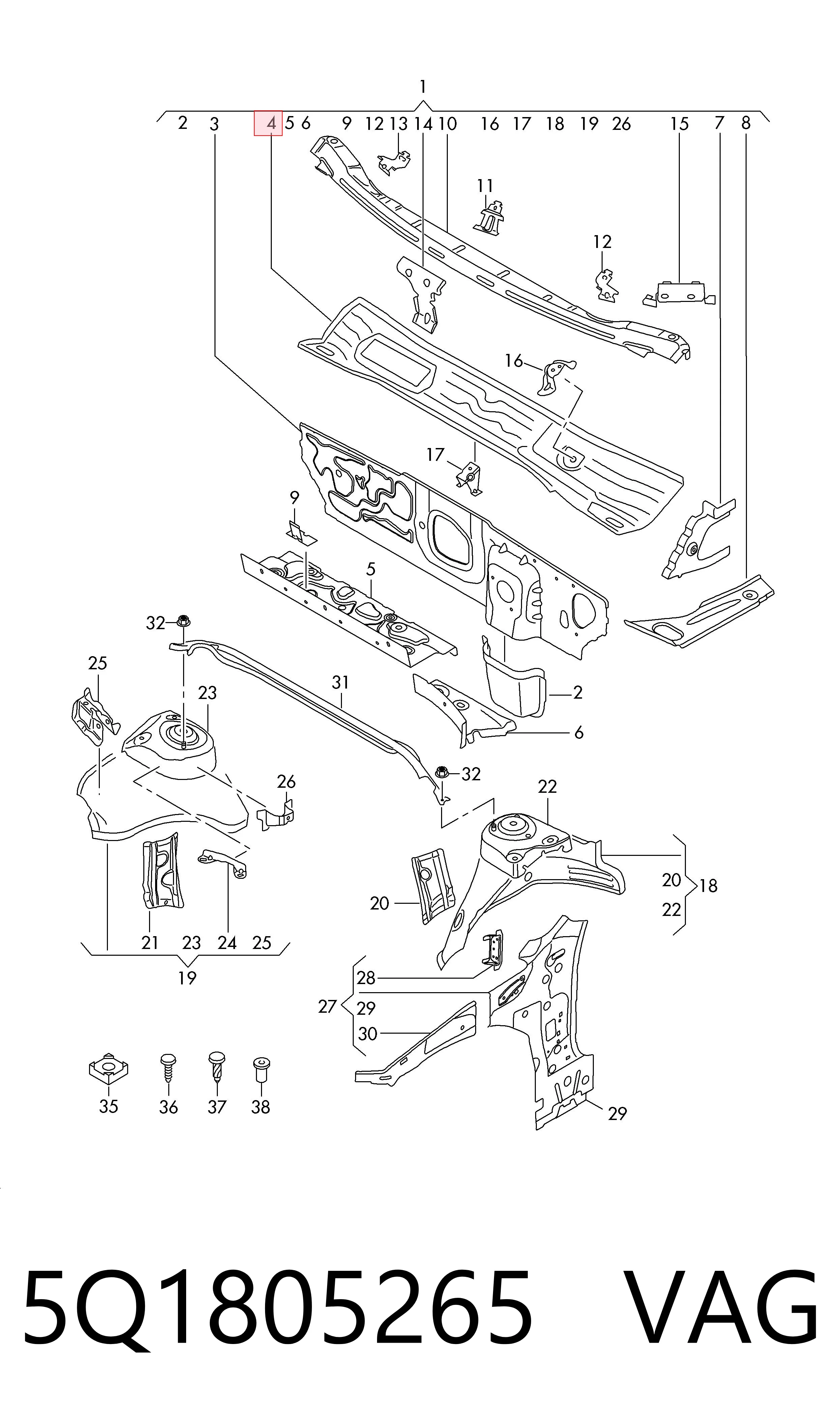  VAG 5Q1805265 ціна, від 51.92 USD