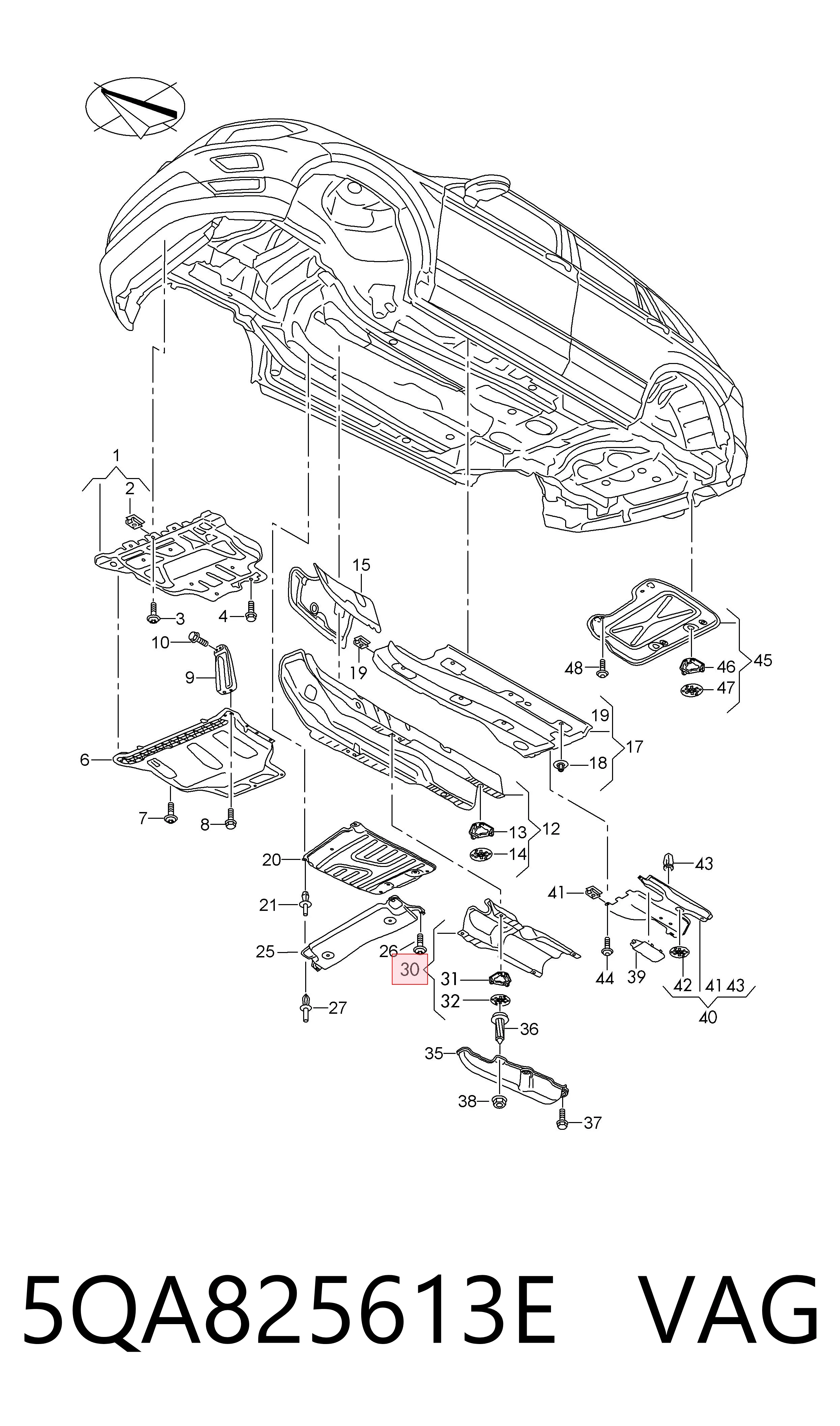  VAG 5QA825613E ціна, від 12.67 USD