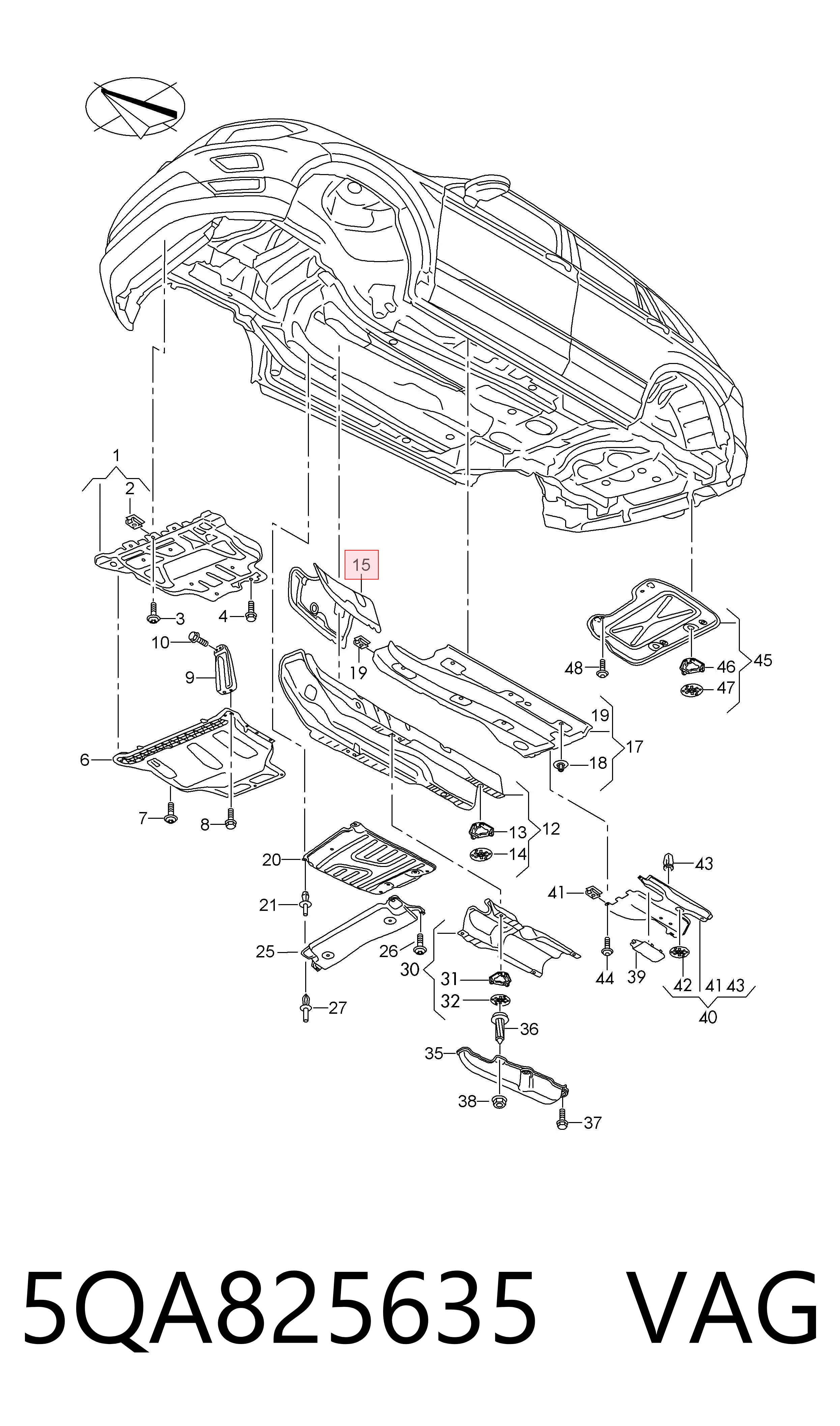  VAG 5QA825635 ціна, від 10.52 USD