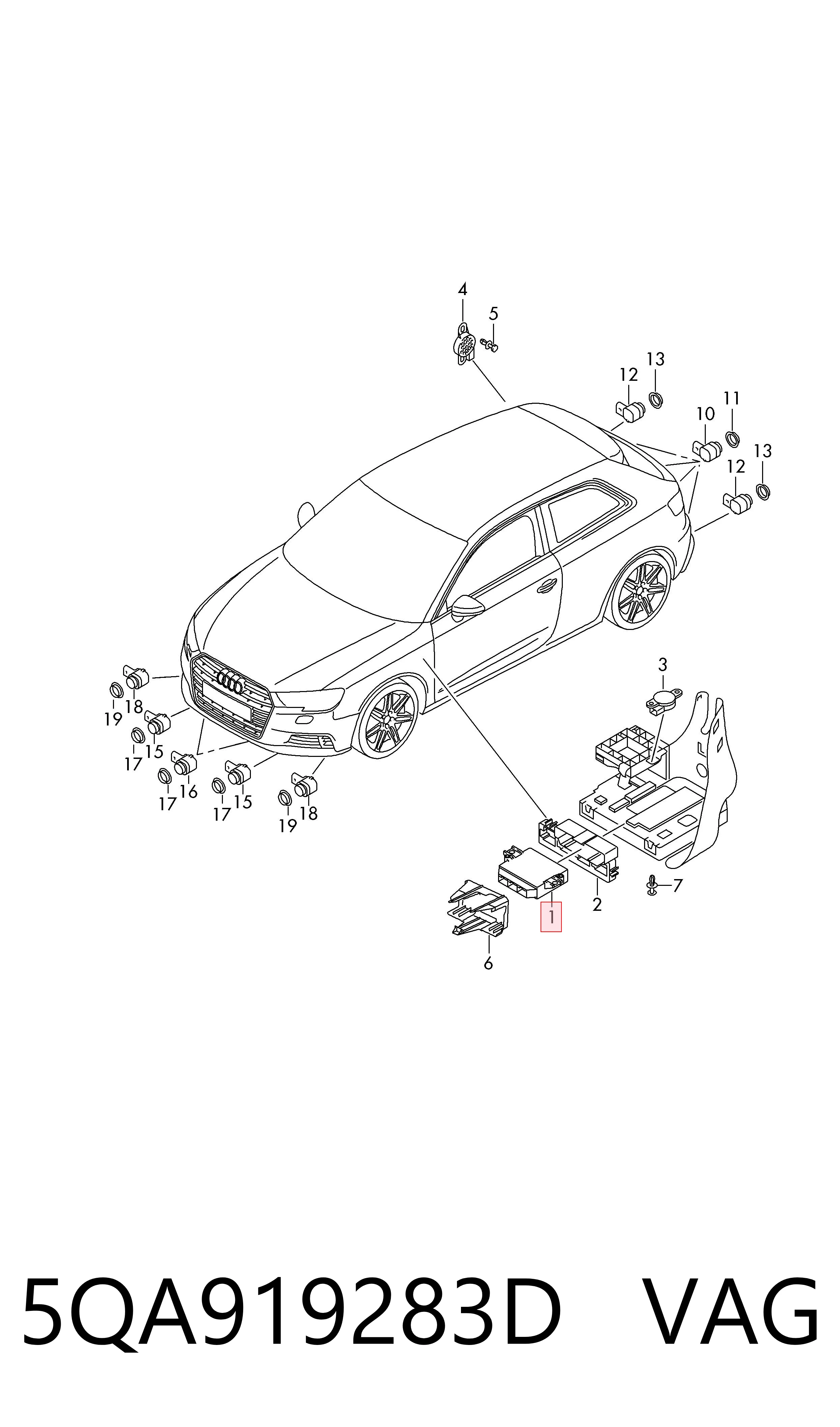  Блок запобіжників Volkswagen Golf 