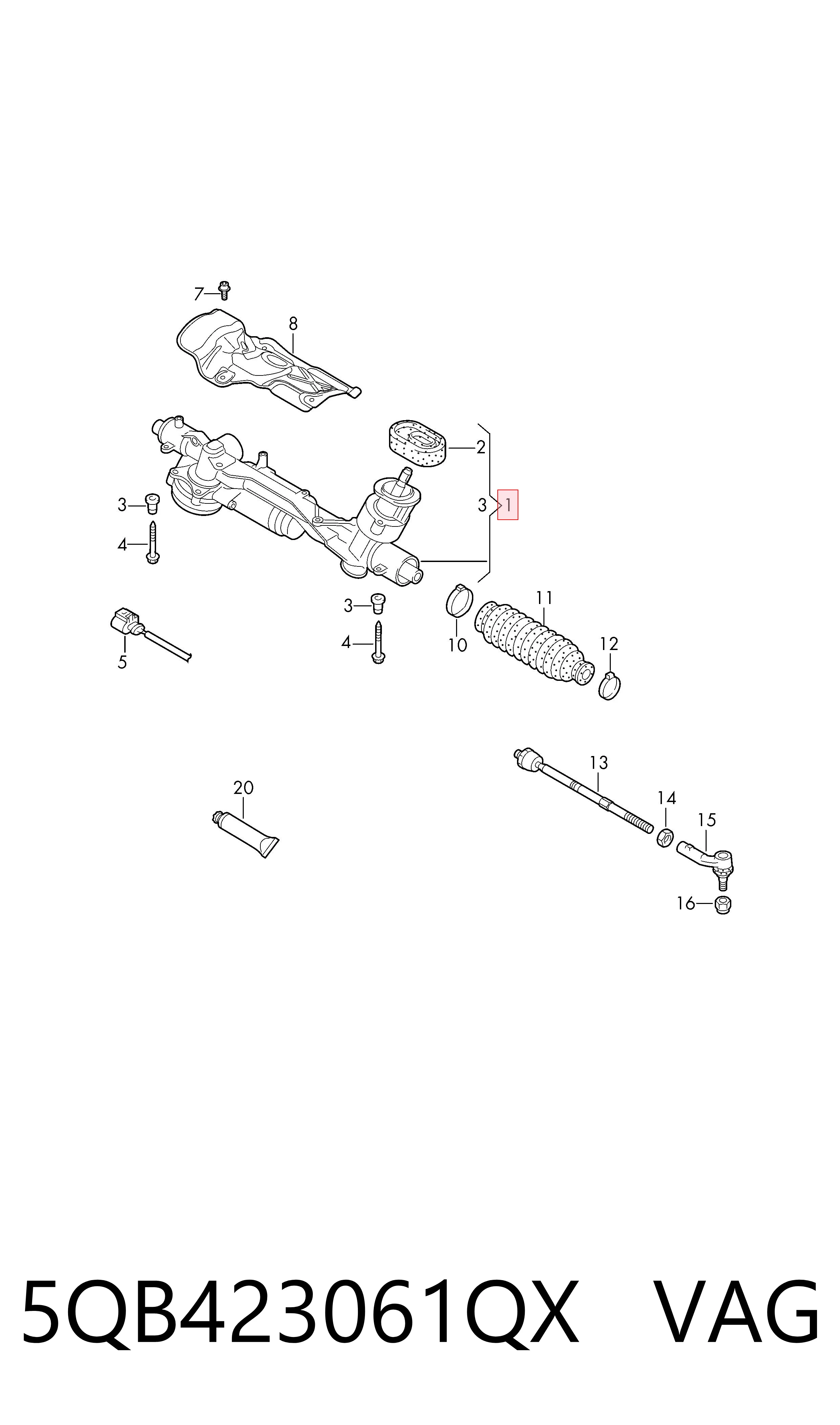 Управління рульове в зборі AGR VW9129R ціна, від 478.63 USD