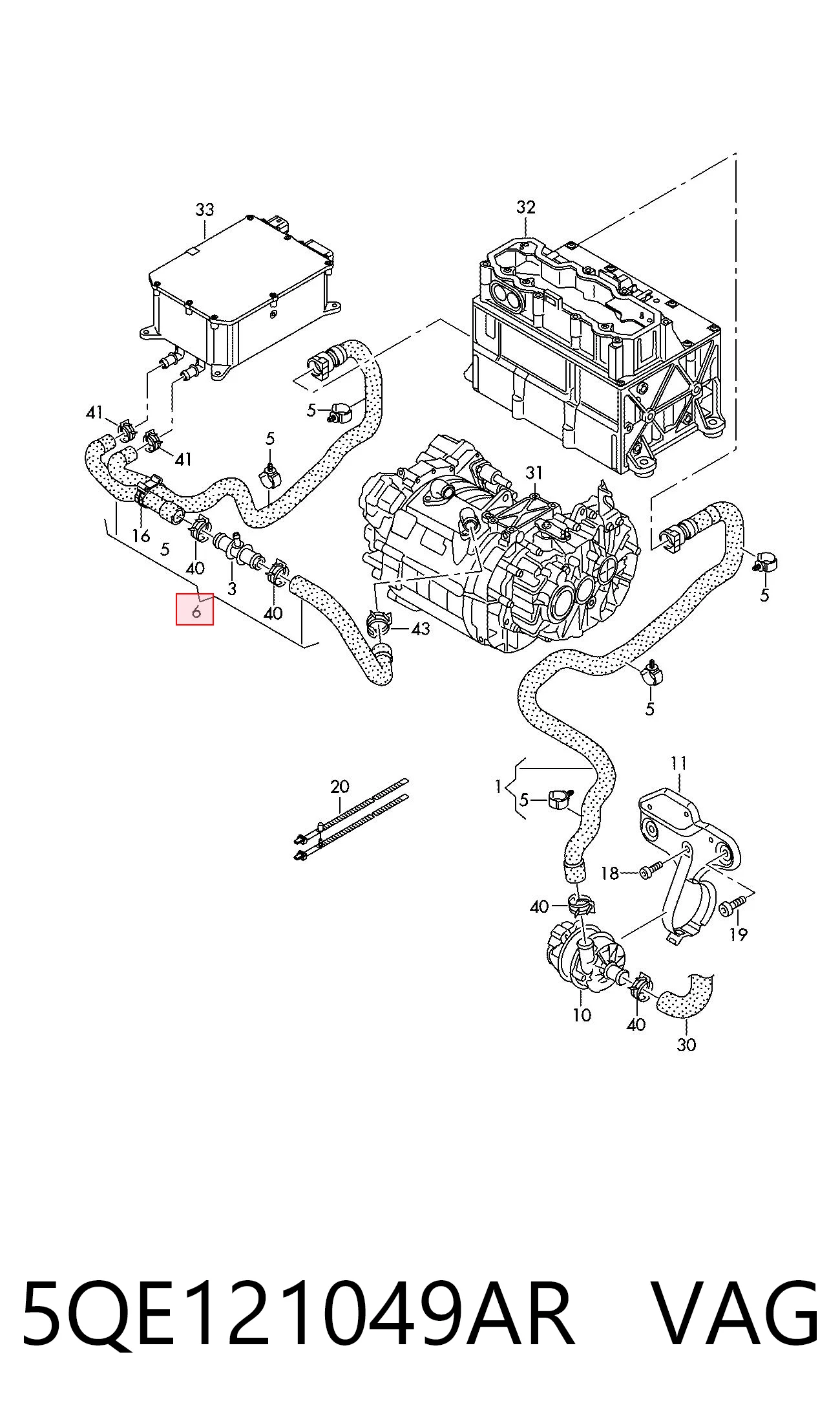  VAG 5QE121049AR ціна, від 83.78 USD