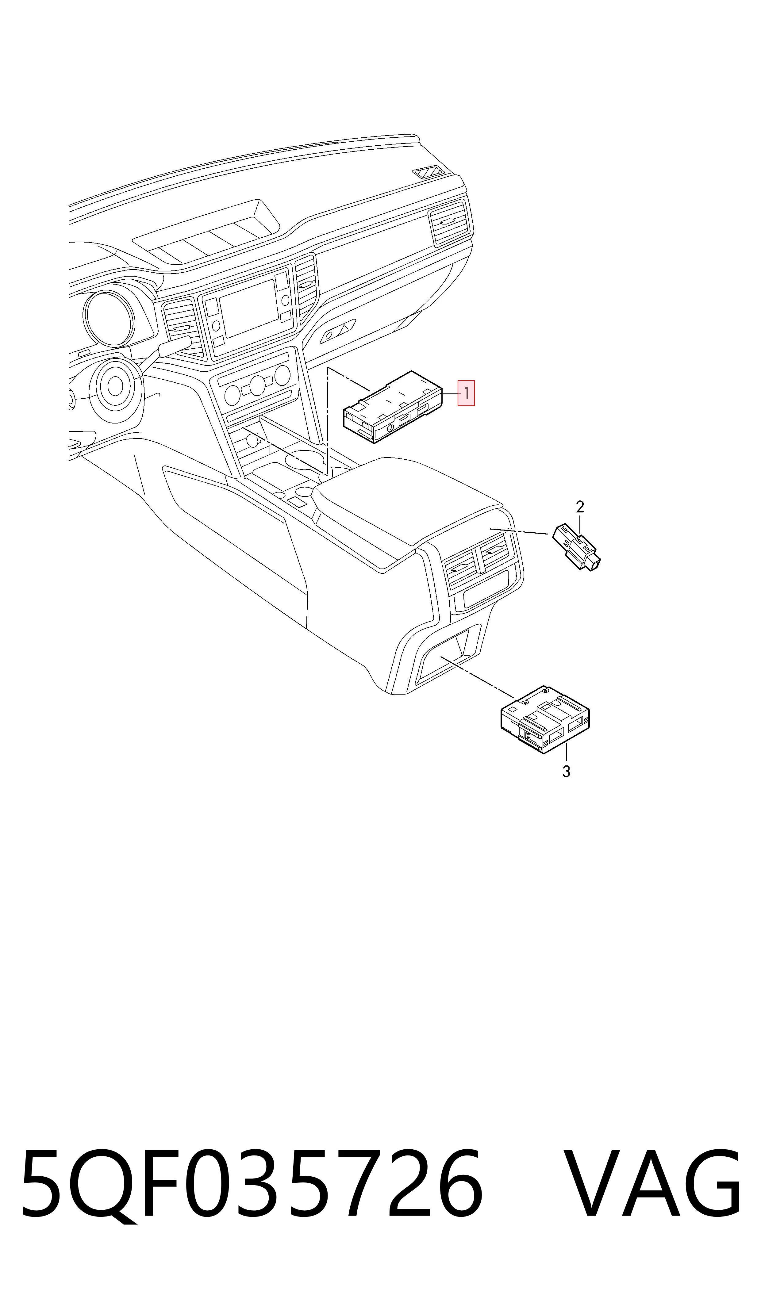  VAG 5QF035726 ціна, від 25.34 USD