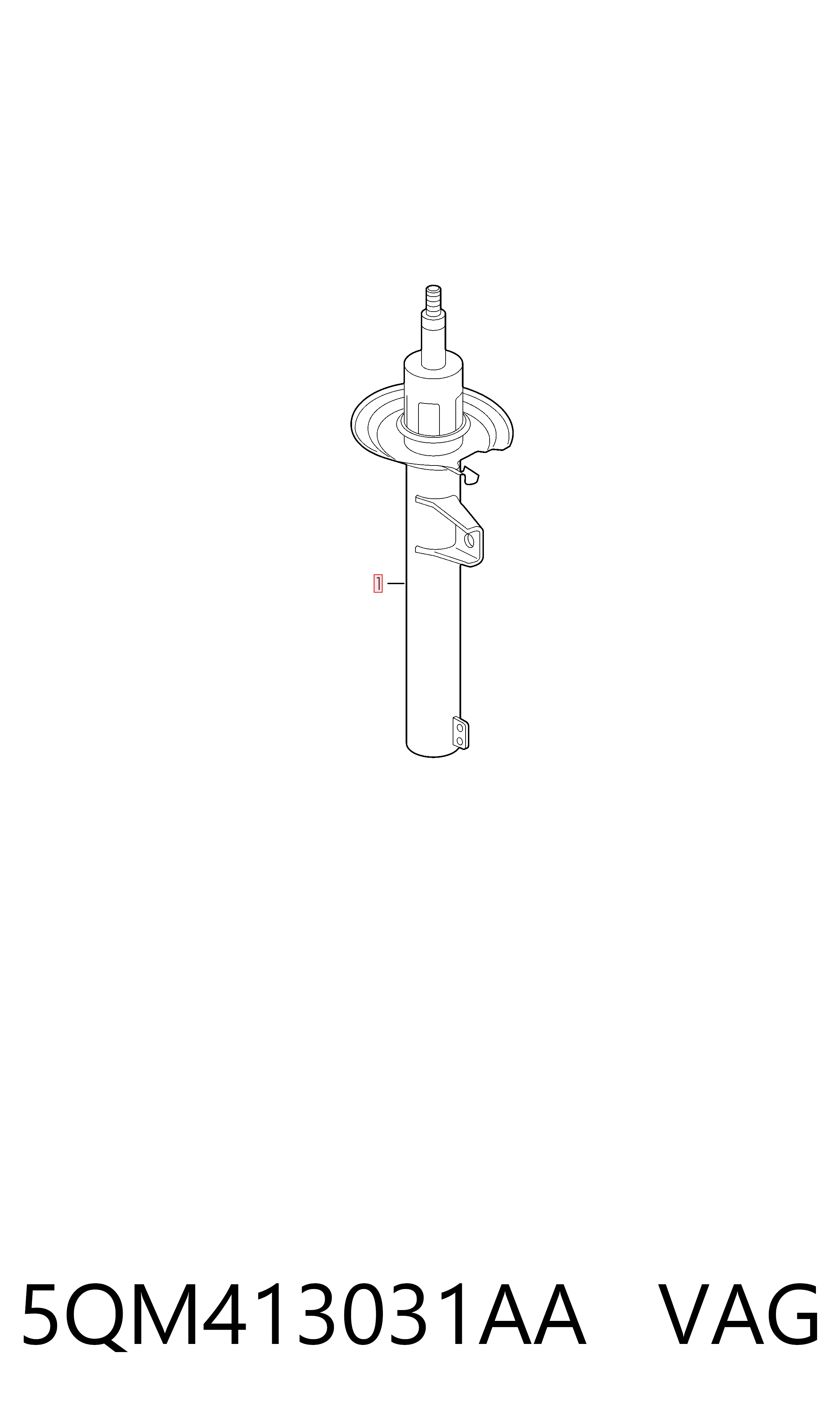 5QM413031AA VAG Стійка передня