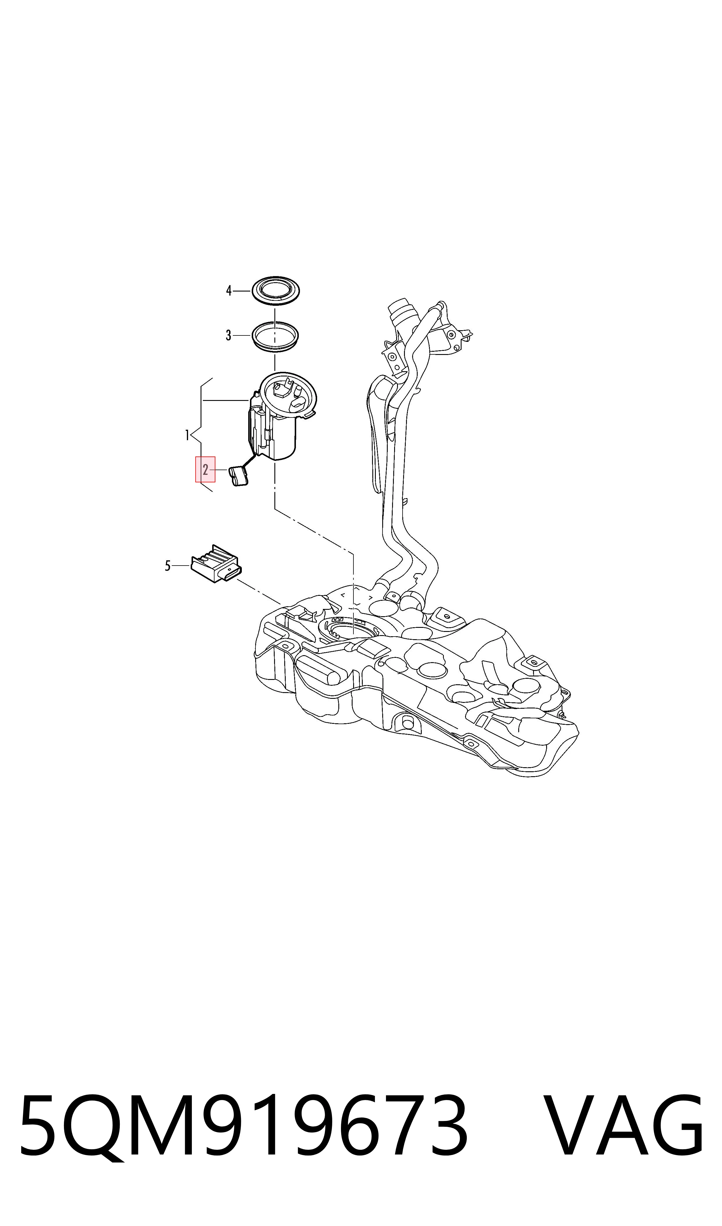 Датчик бензобака на Volkswagen Jetta VII BU3, BU4