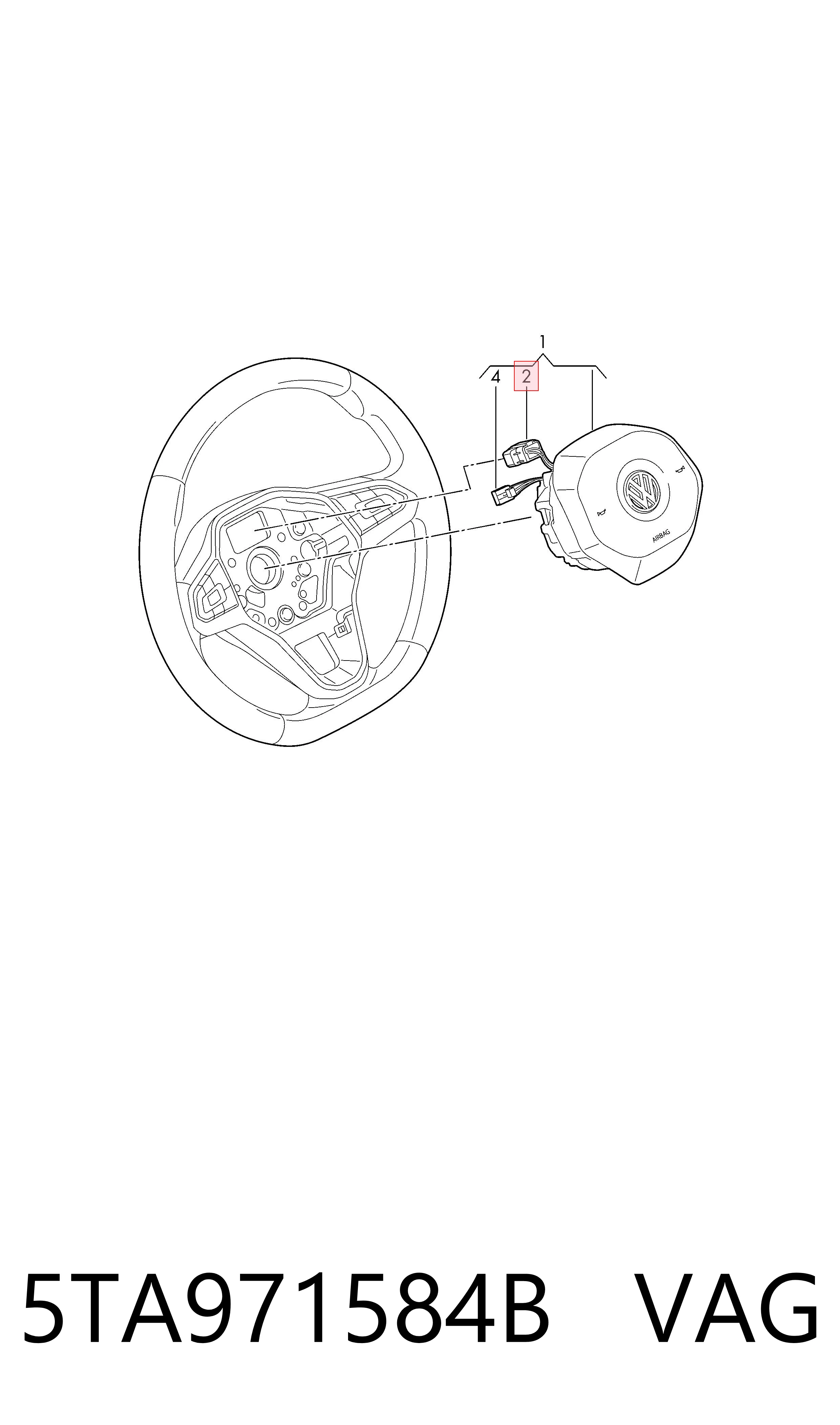 5TA971584B VAG Дріт рульового колеса