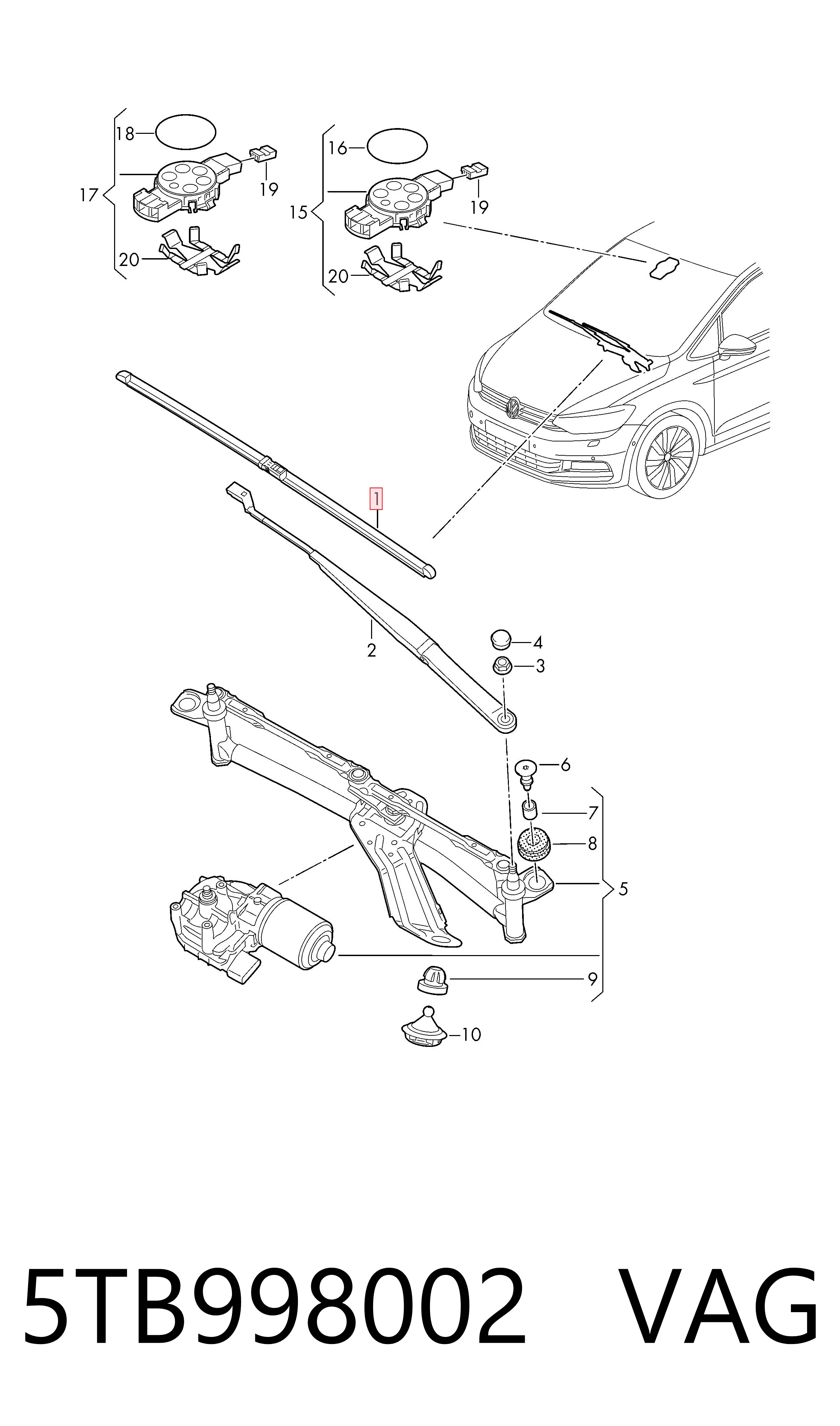 Щітка-двірник лобового скла, водійська Mercedes A2468201345 ціна, від 30.11 USD