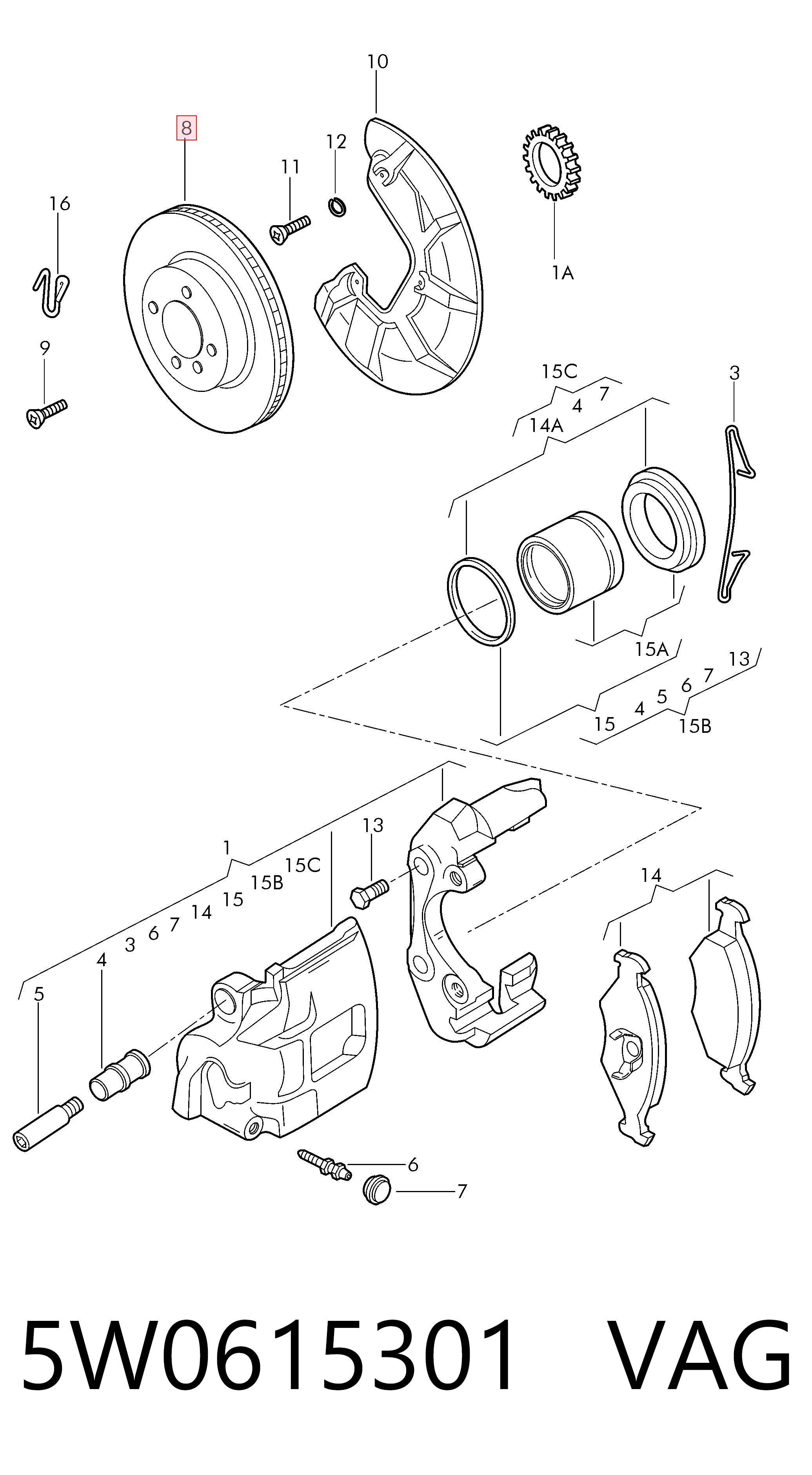 5W0615301 VAG