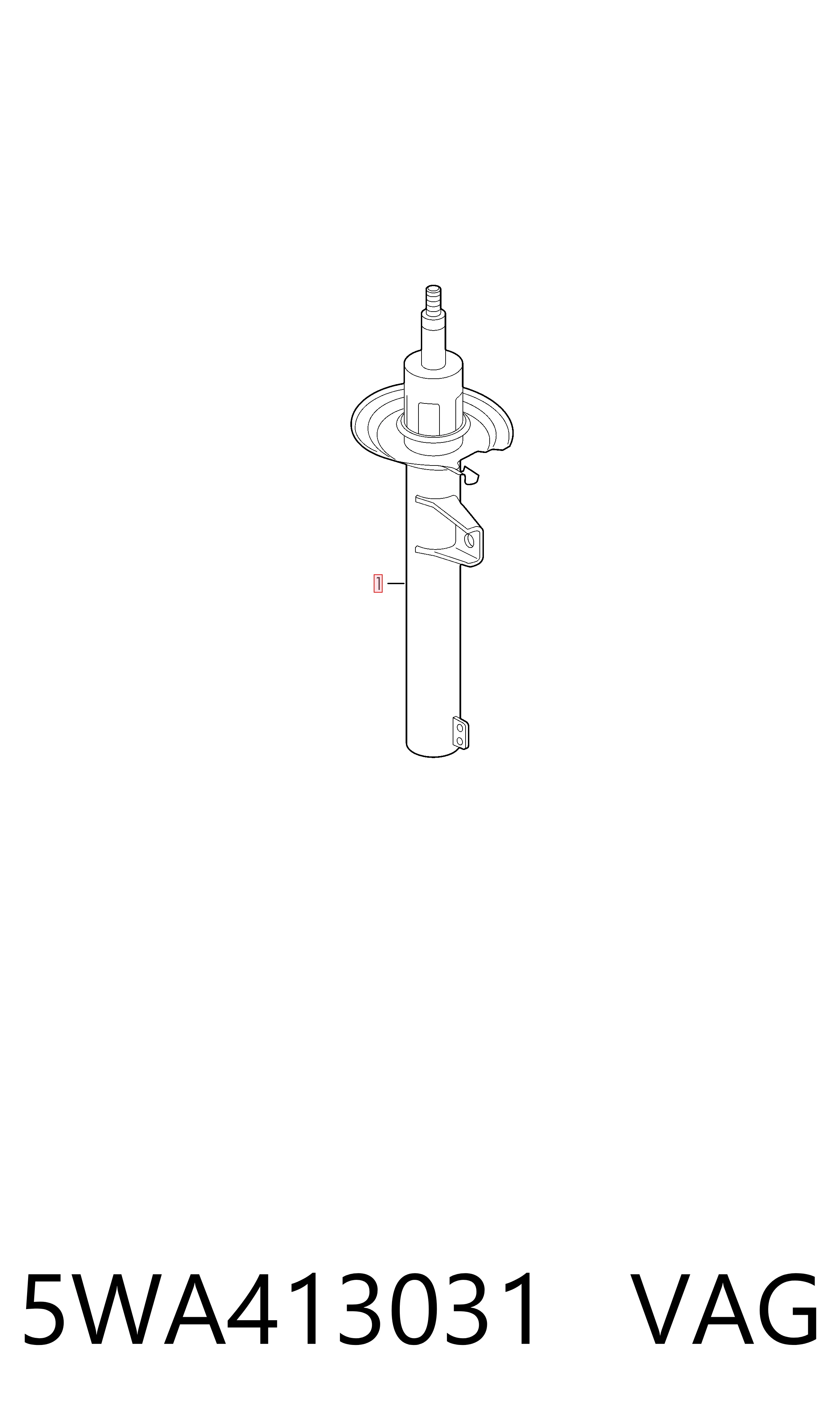 Стойка амортизатора передняя VAG 5WA413031 ціна, від 57.01 USD