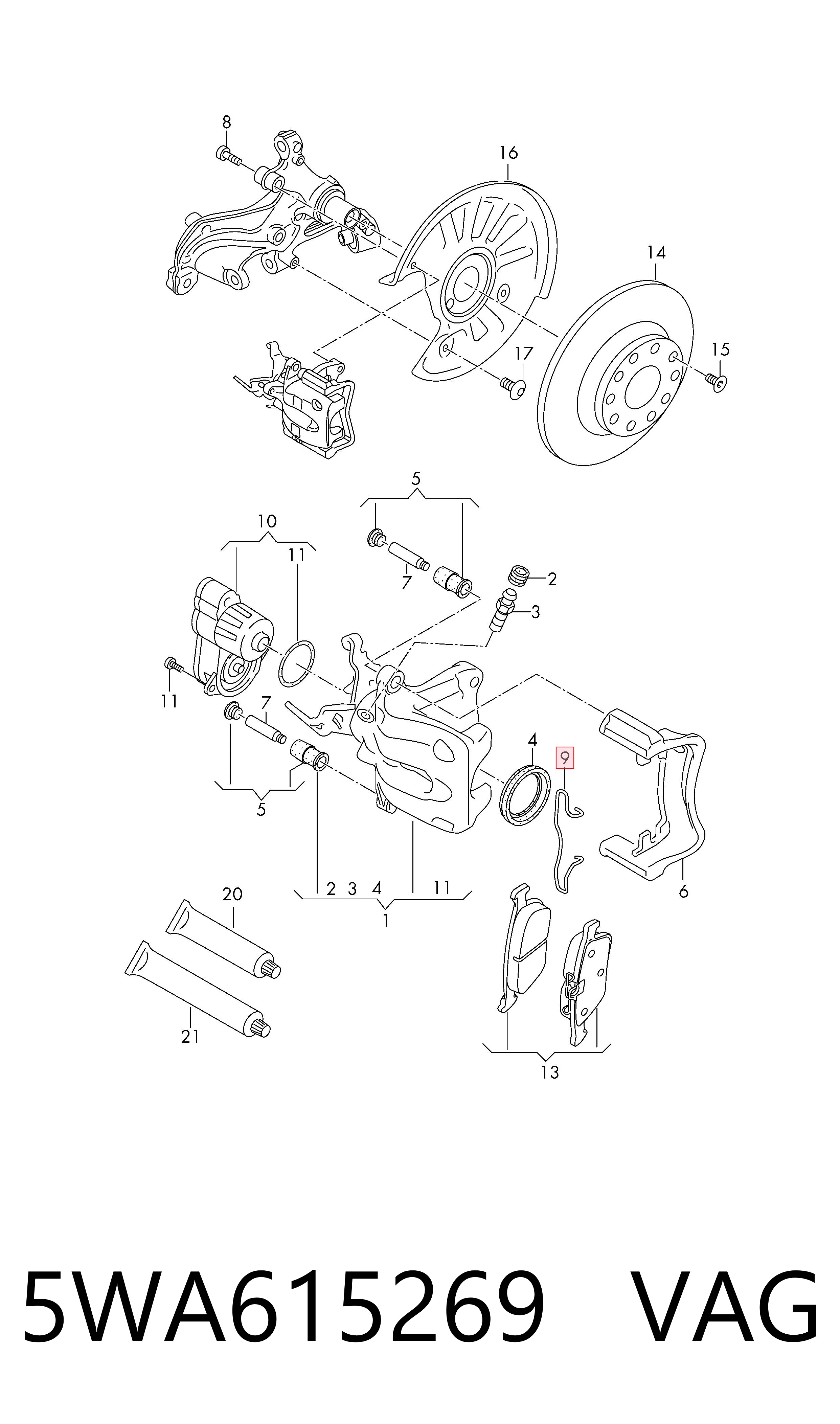  VAG 5WA615269 ціна, від 18.27 USD