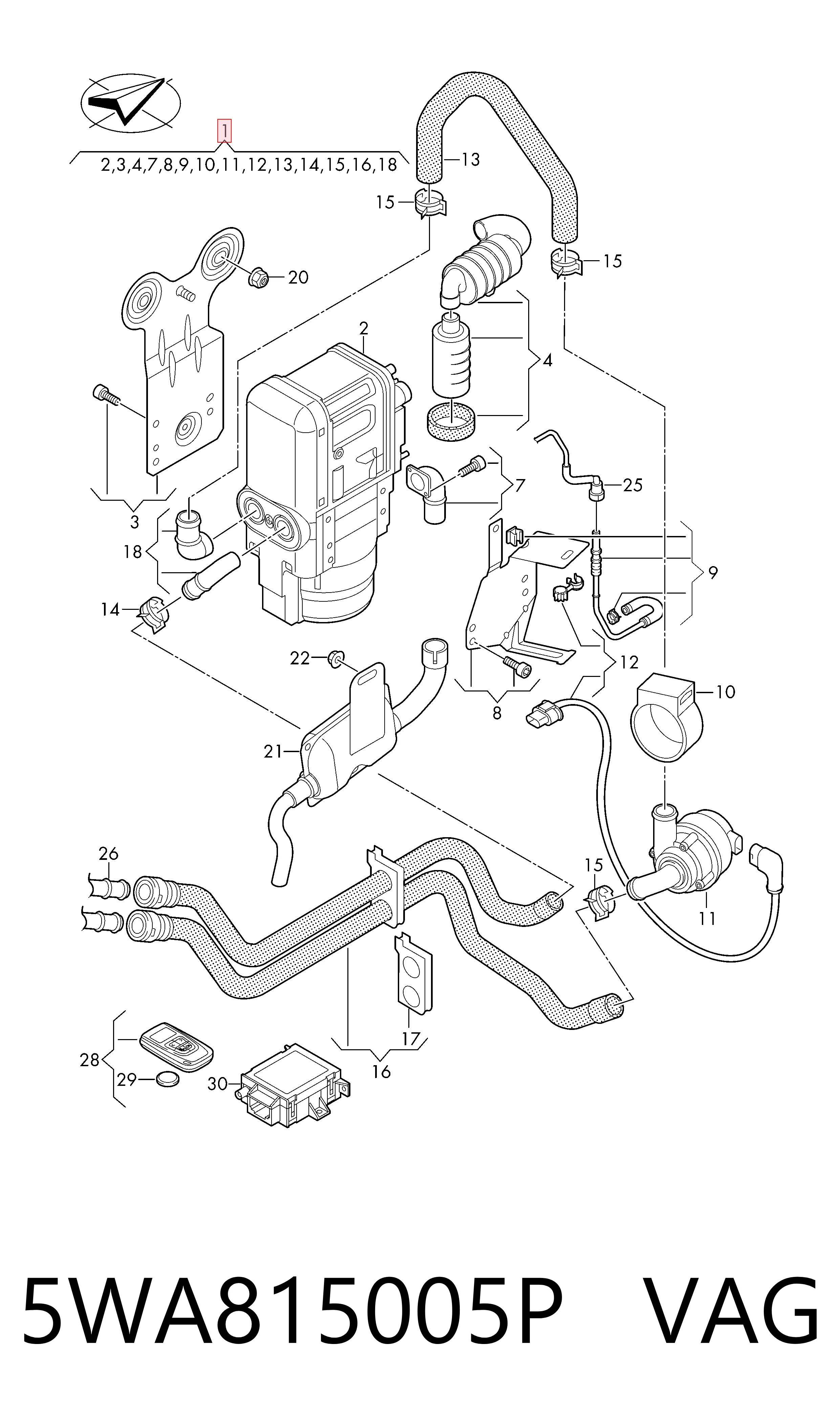 5WA815005P VAG 