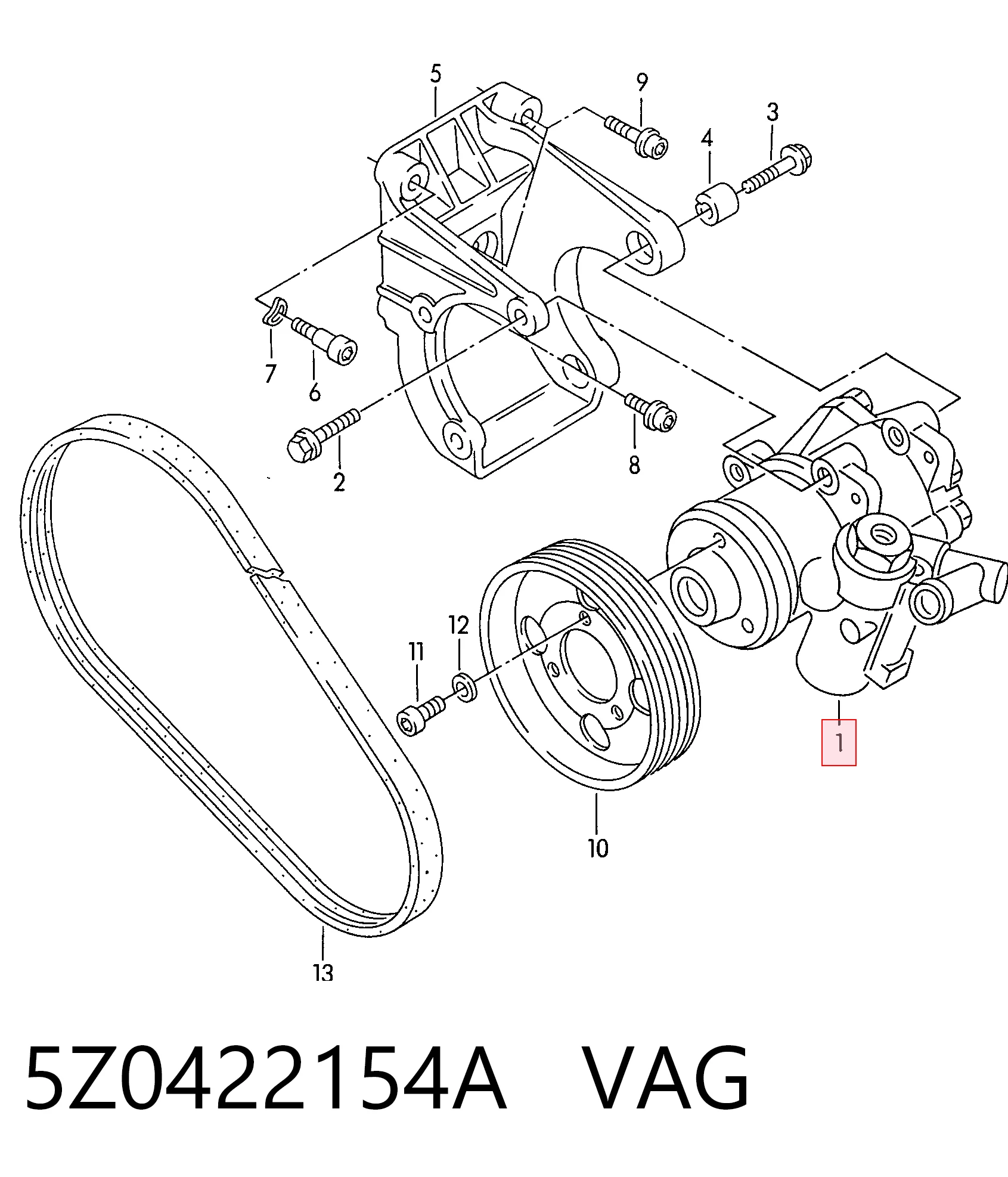 Купити Насос ГУР Volkswagen Sharan I 7M8, 7M9, 7M6