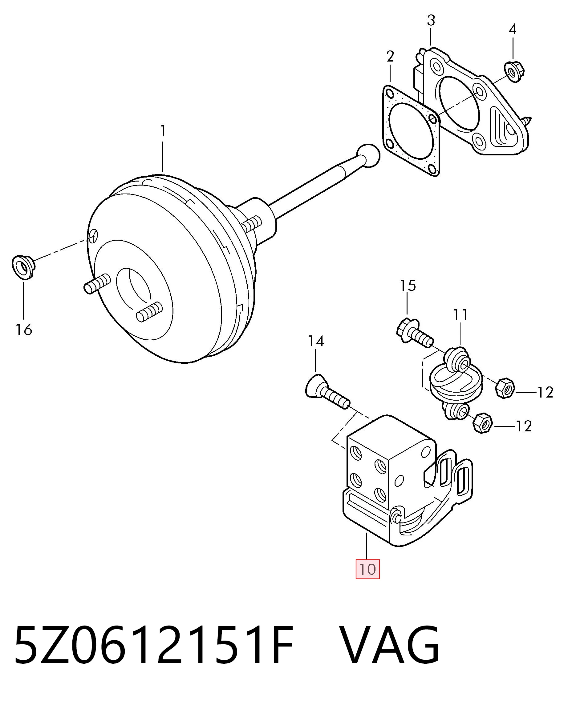 5Z0612151F VAG Регулятор тиску