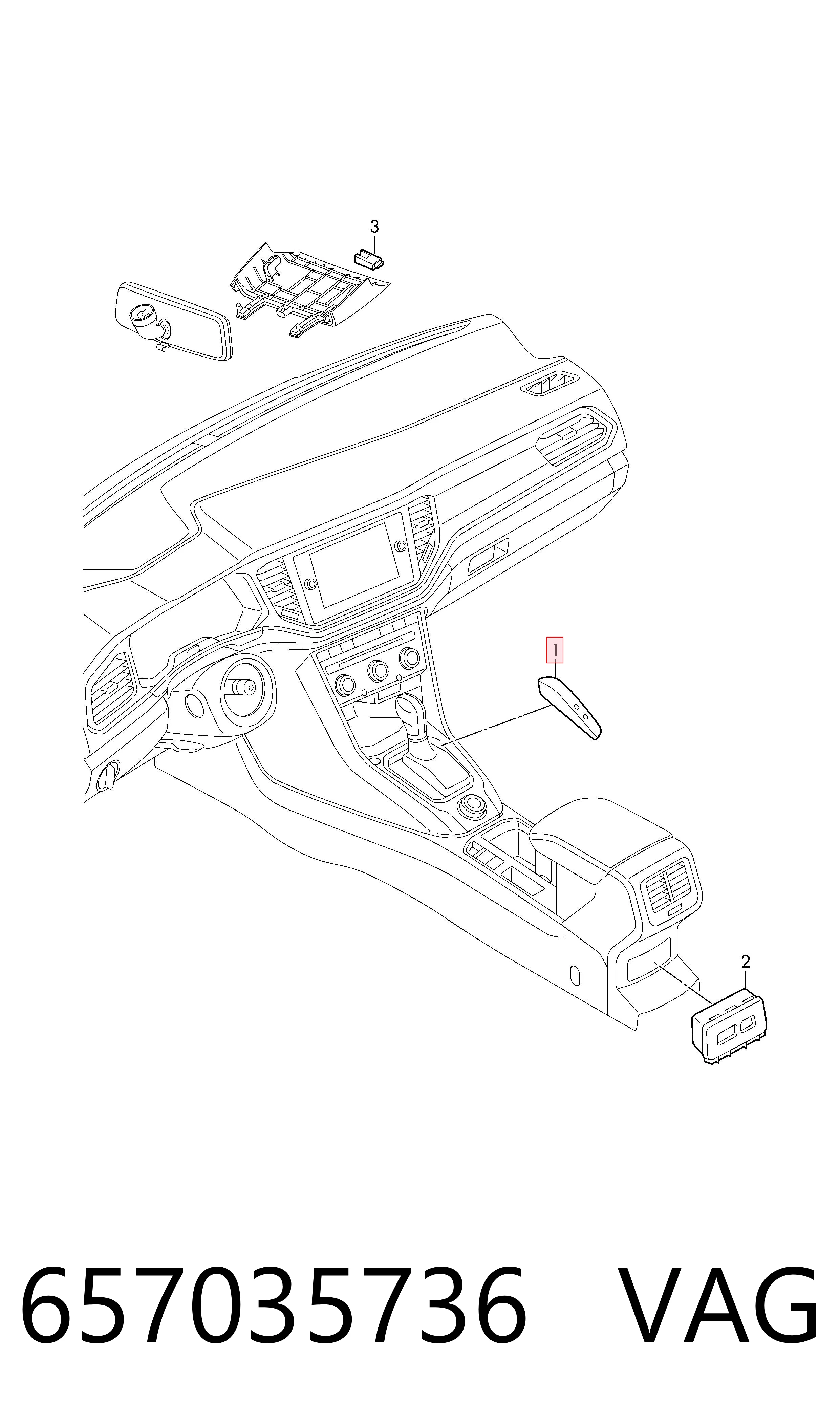657035736 VAG USB-розгалужувач