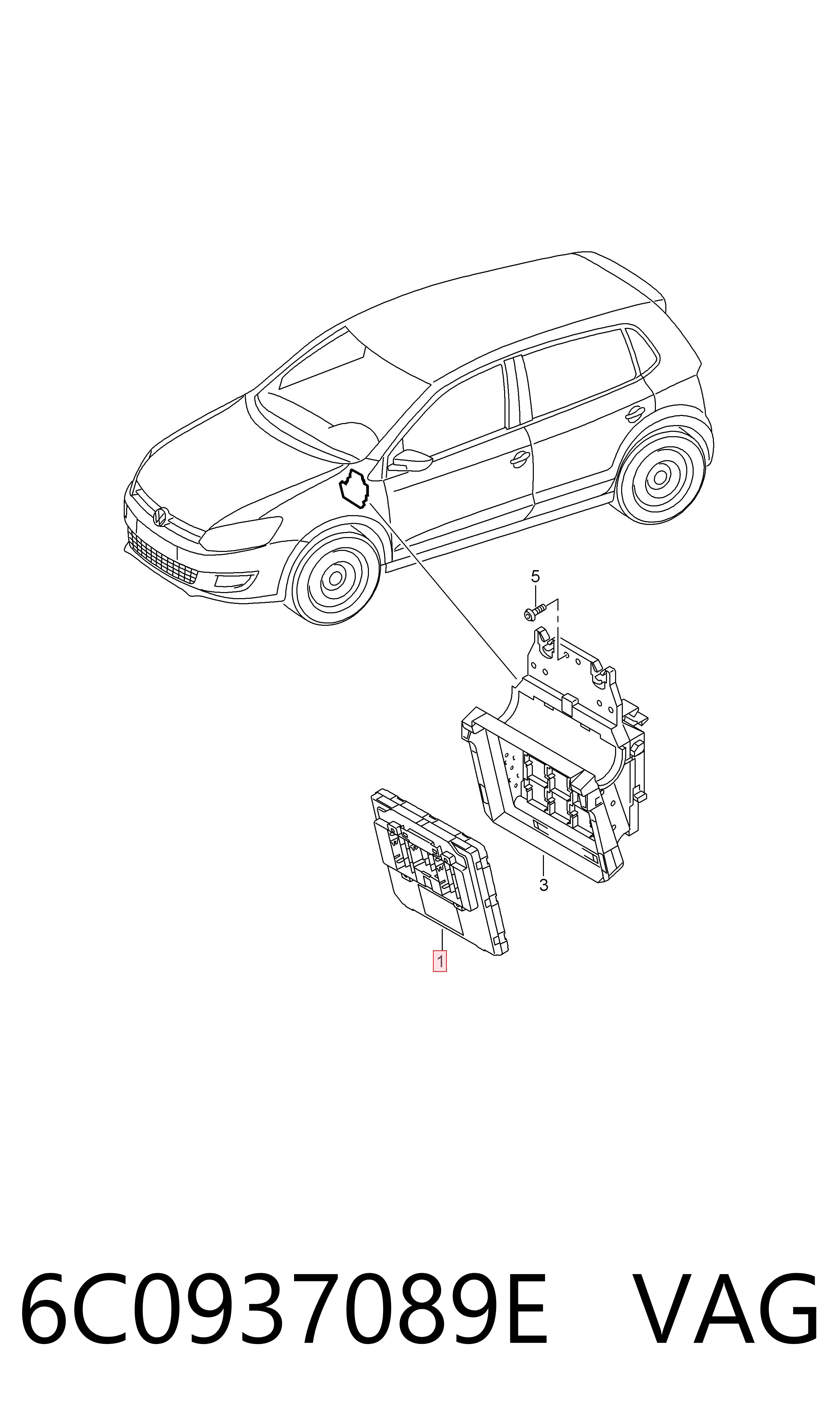 Блок комфорту 6C0937089E VAG