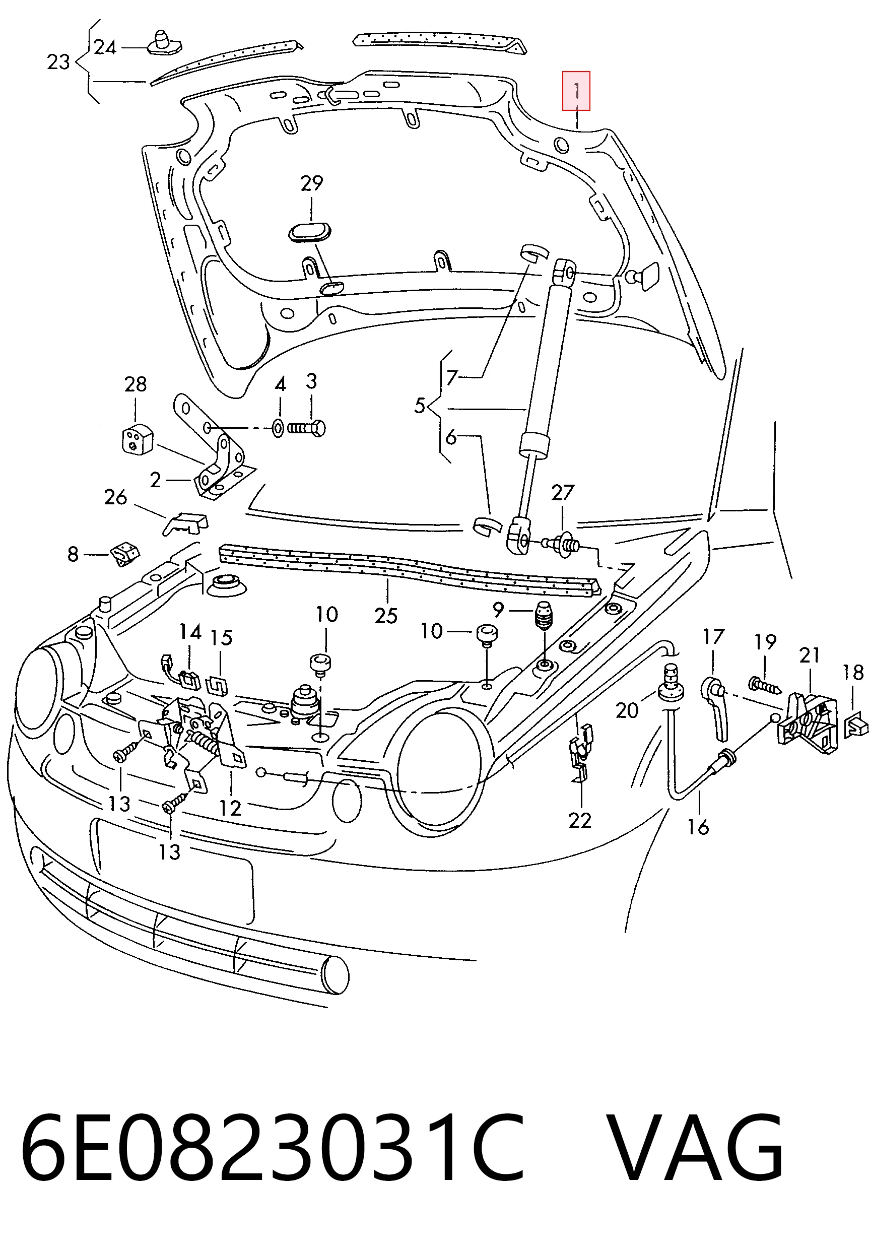 Капот Volkswagen Lupo 