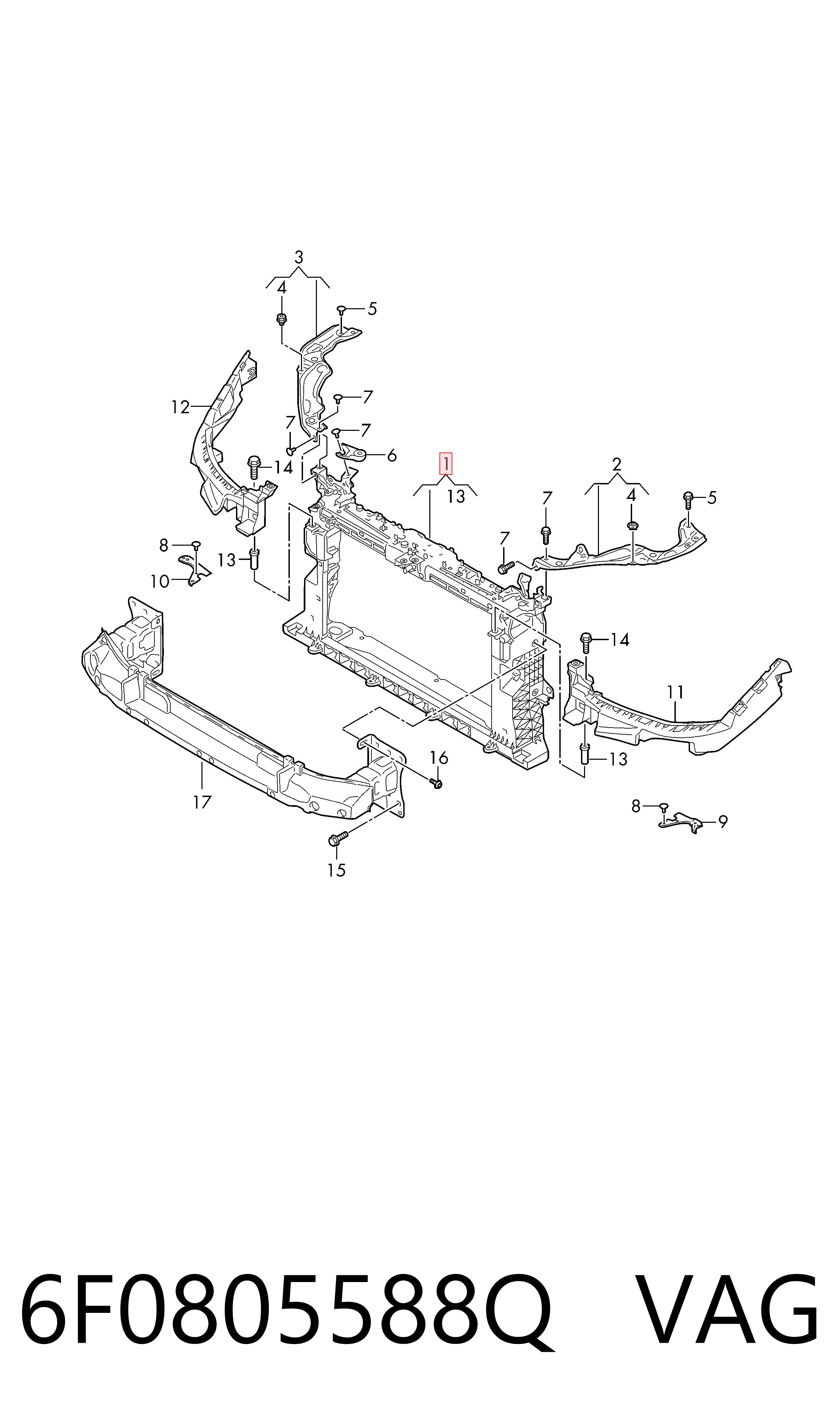 Панель передня Seat Ibiza V хетчбек (KJ1, KJG) (2017 - 2026) ціна, від 49.35 USD