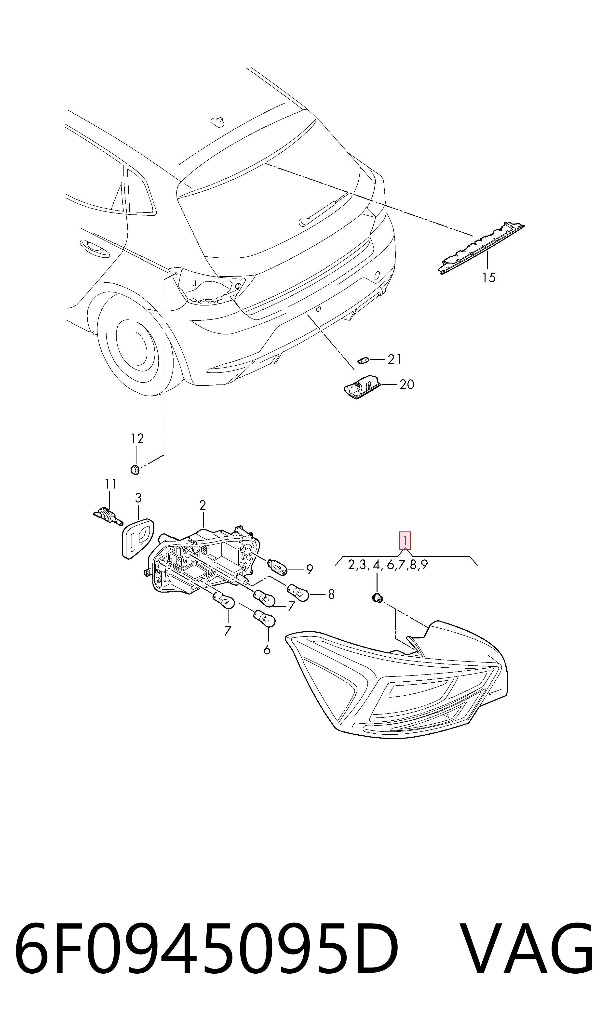 Купити Лівий стоп Seat Ibiza V KJ1, KJG